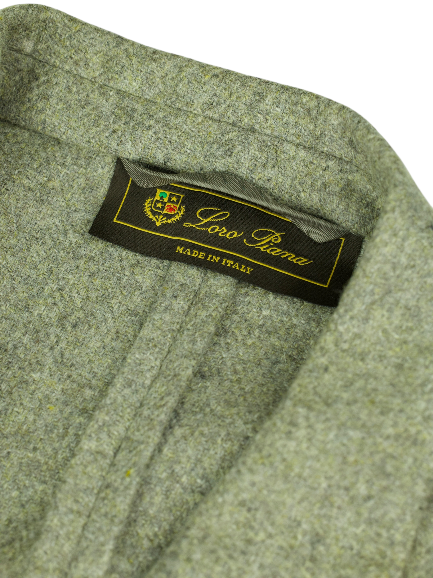 Loro Piana Oatmeal Vintage Cashmere & Goathair Micro-Pattern Jacket