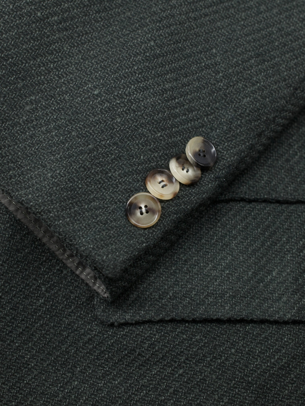 Cesare Attolini Forest Green Wool, Silk & Cashmere Micro-Pattern Jacket