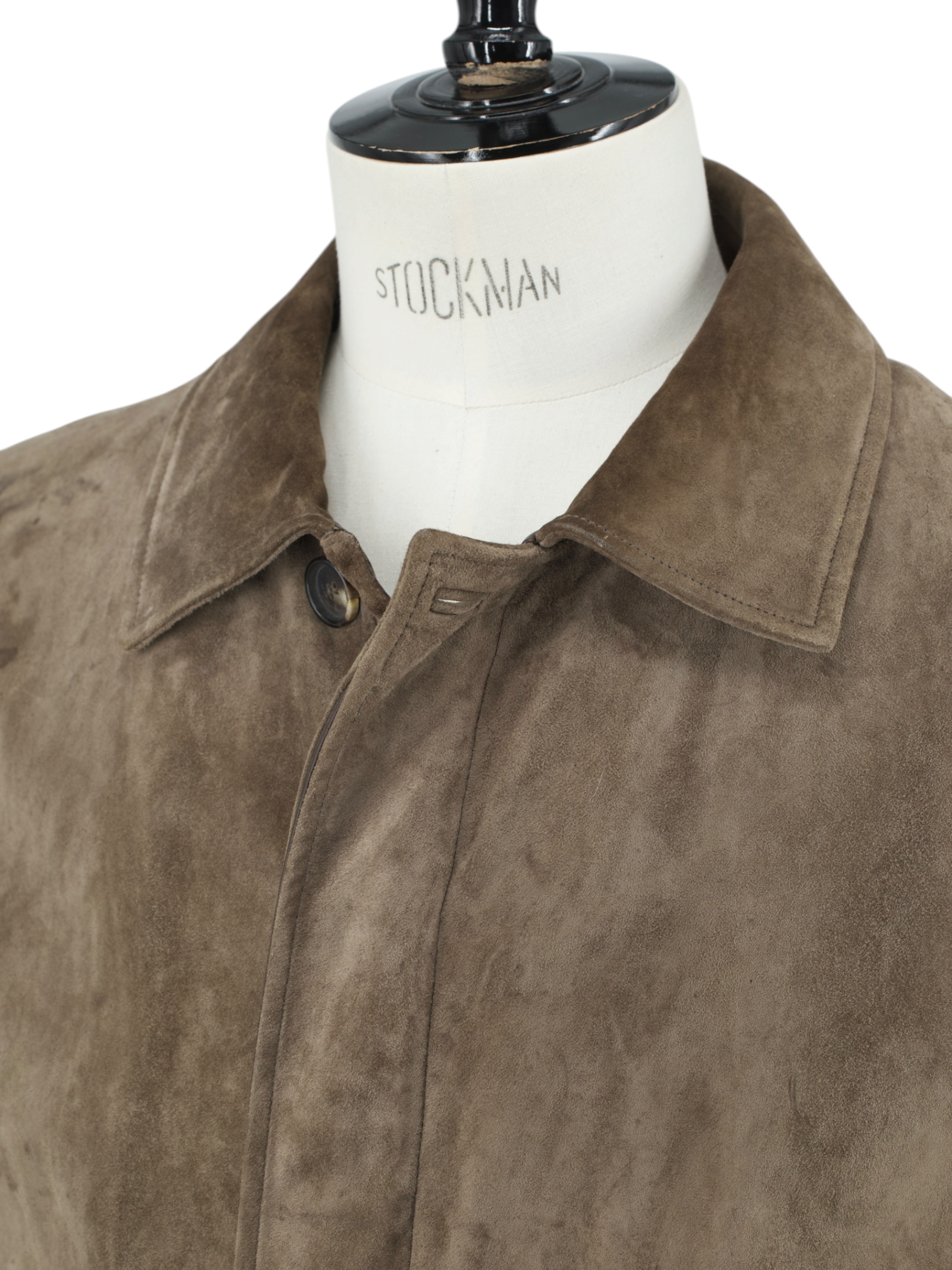 Brioni Dark-Olive Drab Lambskin Suède Coat