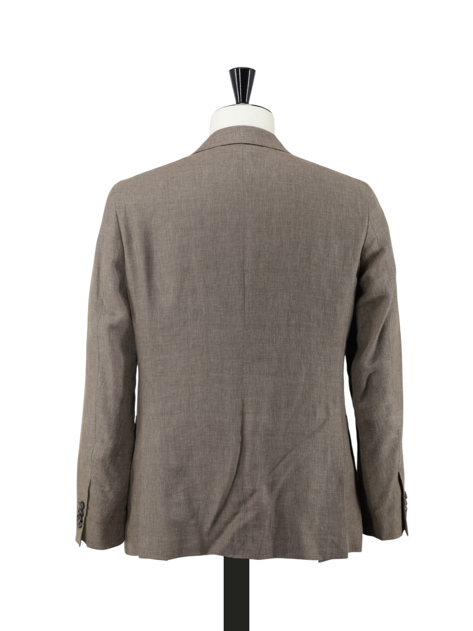 Caruso Light Brown Wool, Linen & Silk Micro-Pattern Tosca Jacket