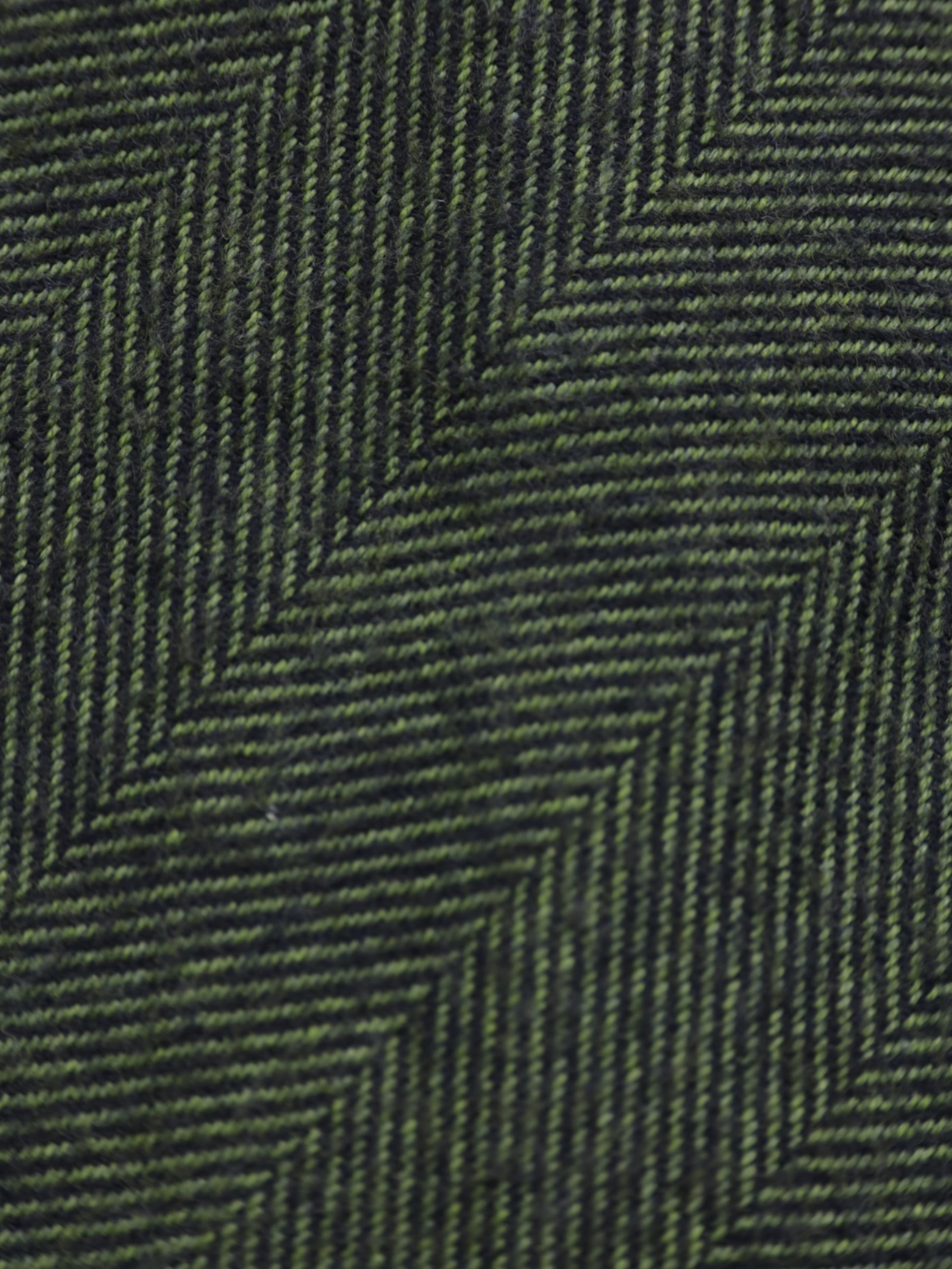 Kiton 5-Fold Olive Green Handrolled Cashmere Herringbone Tie