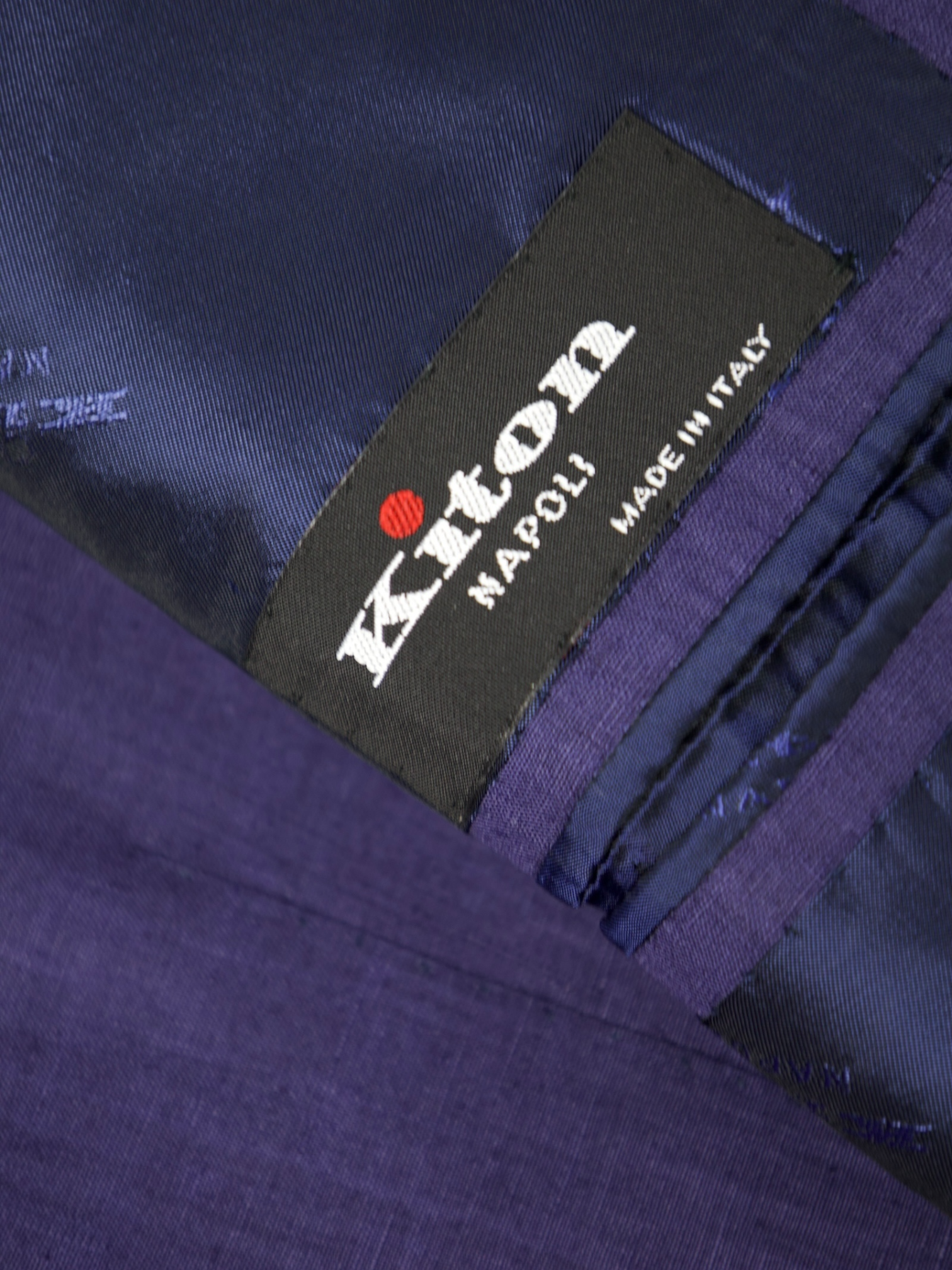 Kiton Indigo Blue Linen Suit