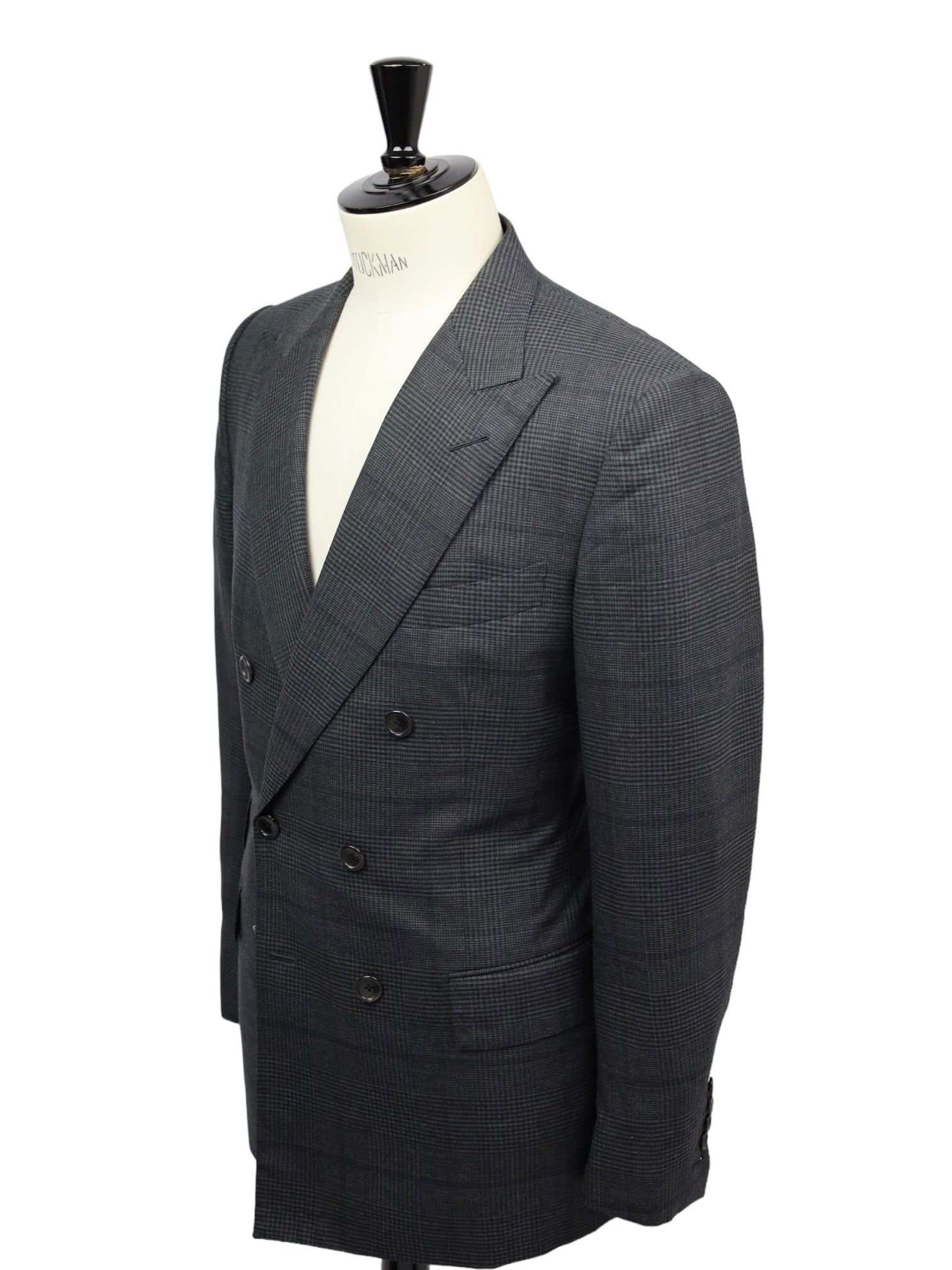 Tom Ford Grey Double Breasted Glenplaid Suit