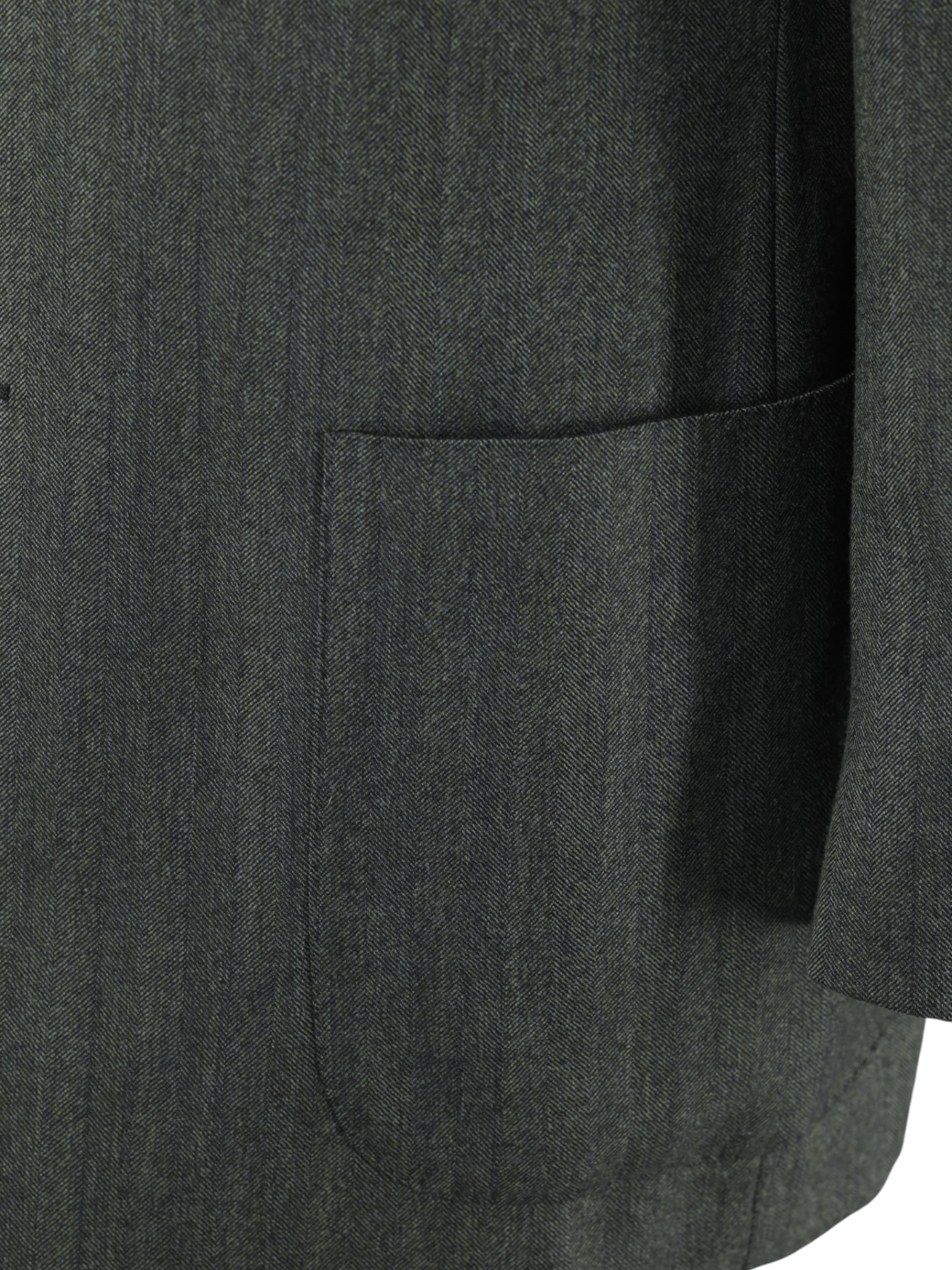 Ermenegildo Zegna Sage Green Trofeo-Wool Herringbone "Travel" Jacket