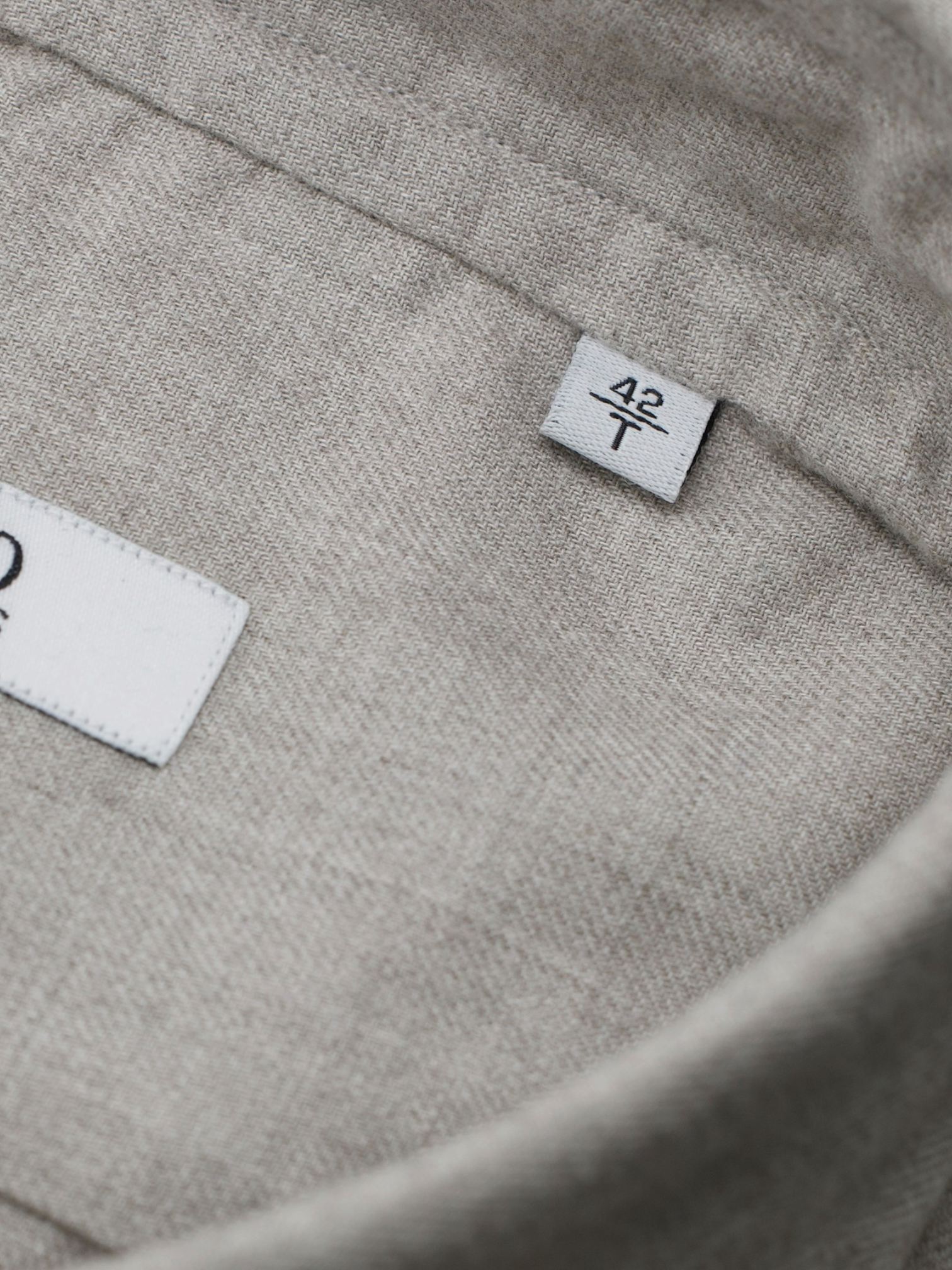 100 Hands Greige Cotton-Flannel Sartorial Winter Shirt