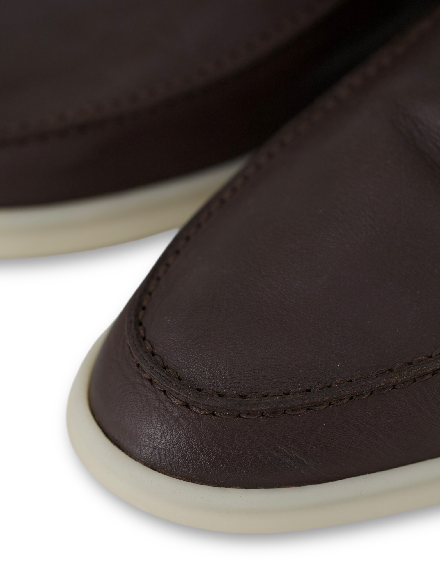 Loro Piana Dark Brown Elk Leather Summer Walk Loafers