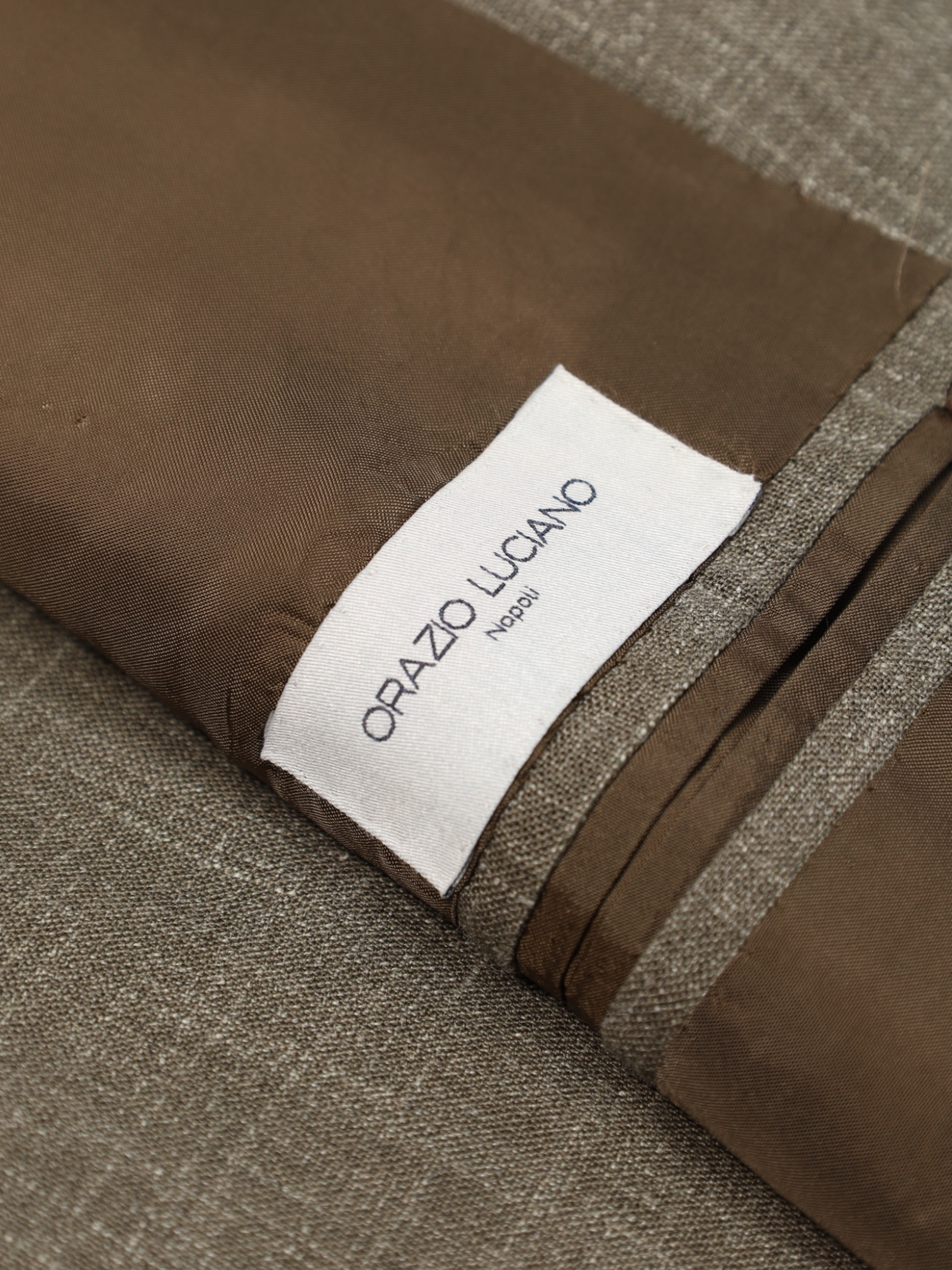 Orazio Luciano Brown Wool, Silk & Linen Melange Jacket