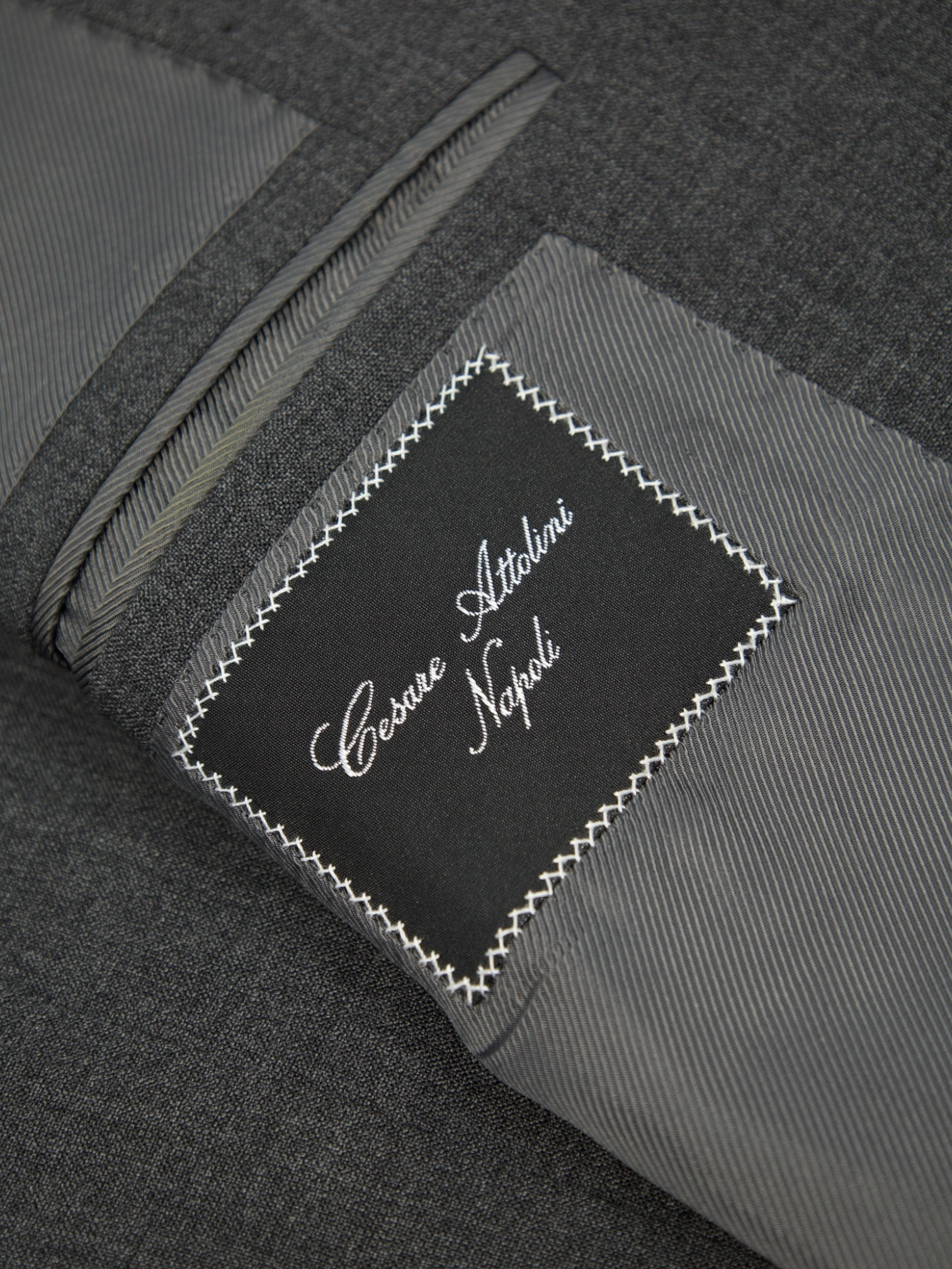 Cesare Attolini Grey Worsted Woollen Suit