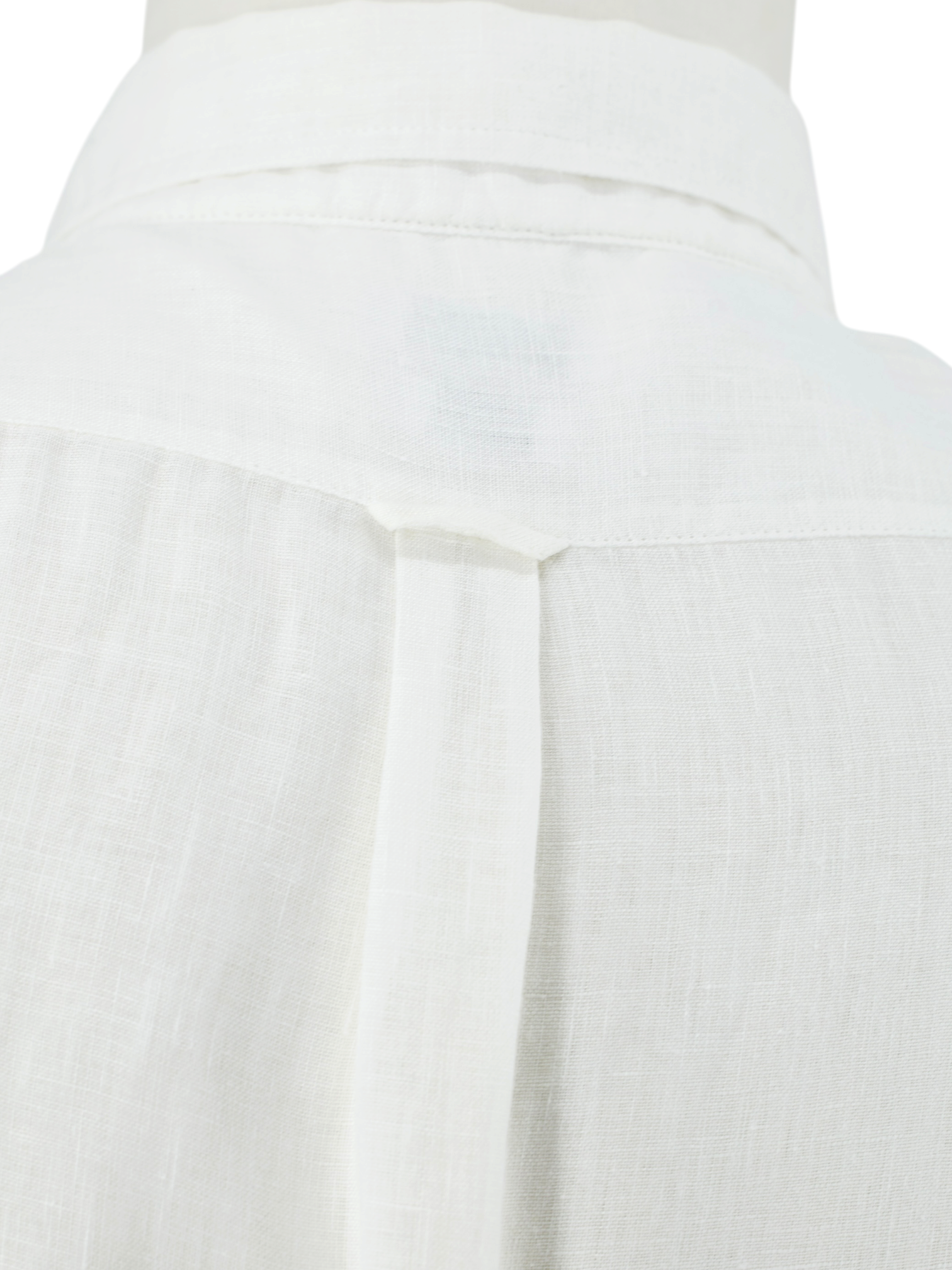 Brunello Cucinelli White Pure Linen Button-Down Summer Shirt