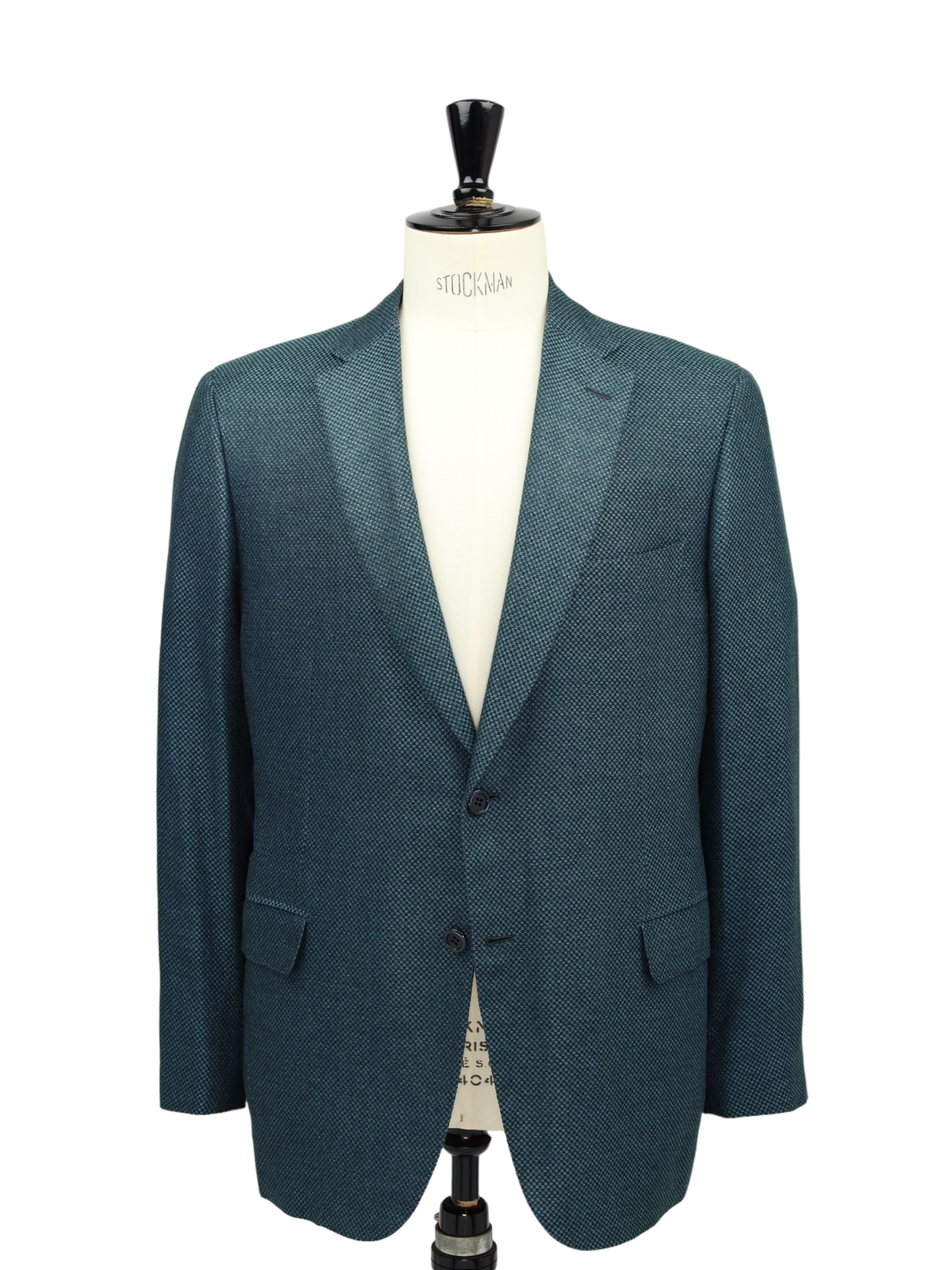 Brioni Petrol Silk & Wool Micro-Structure Brunico Jacket