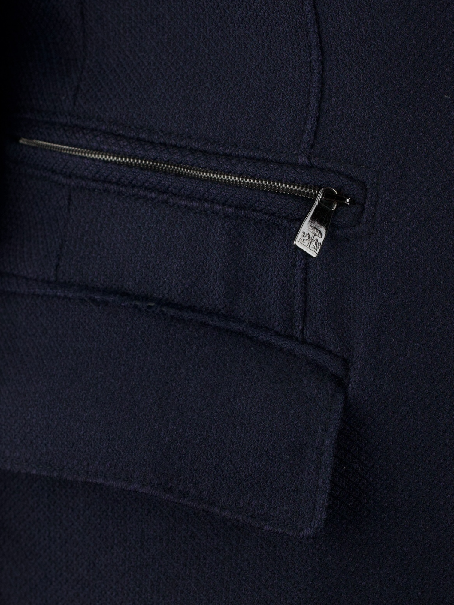 Corneliani ID Navy Extrafine-Wool Weatherproof Overcoat