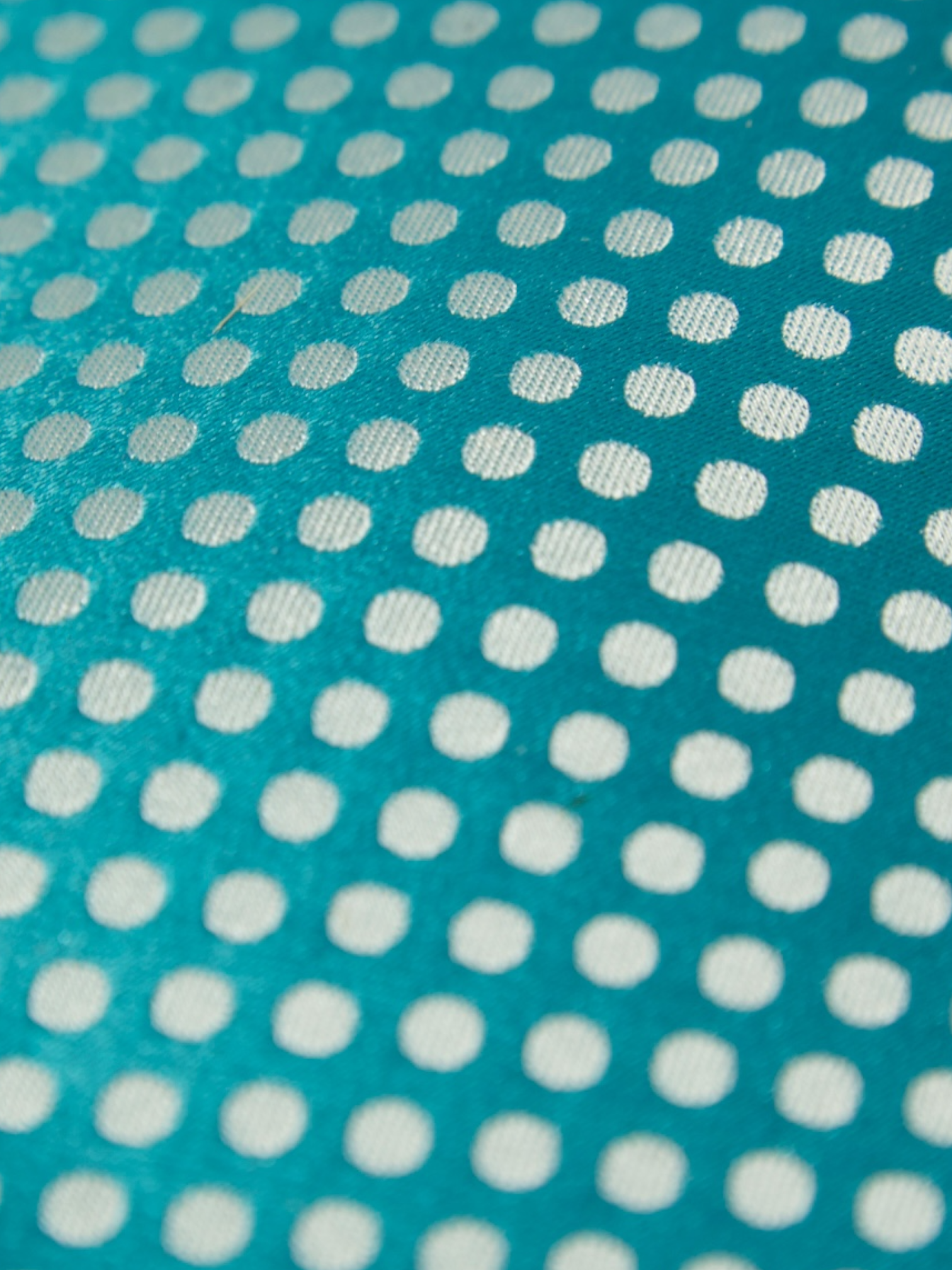 Kiton 5-Fold Turquoise & White Polkadot Silk Tie
