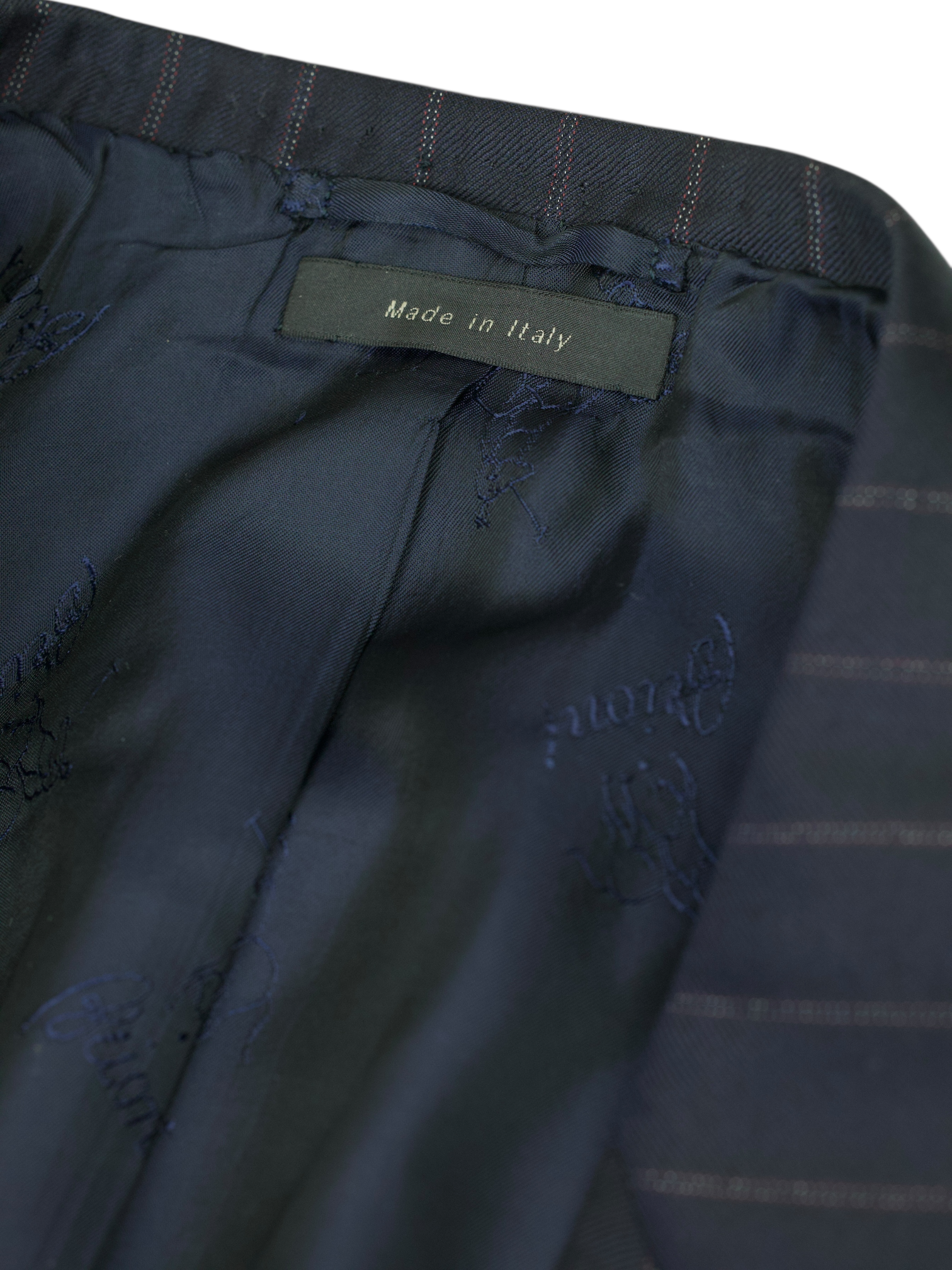 Brioni Black & Red Wool Pinstripe Traiano Suit