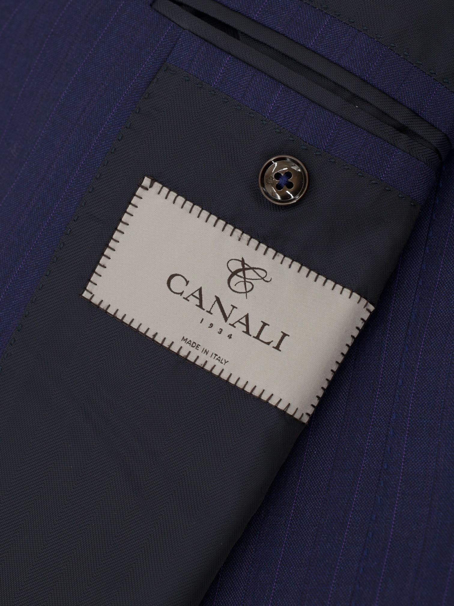 Canali Marine Blue & Pink Super 150's Vintage Stripes Suit