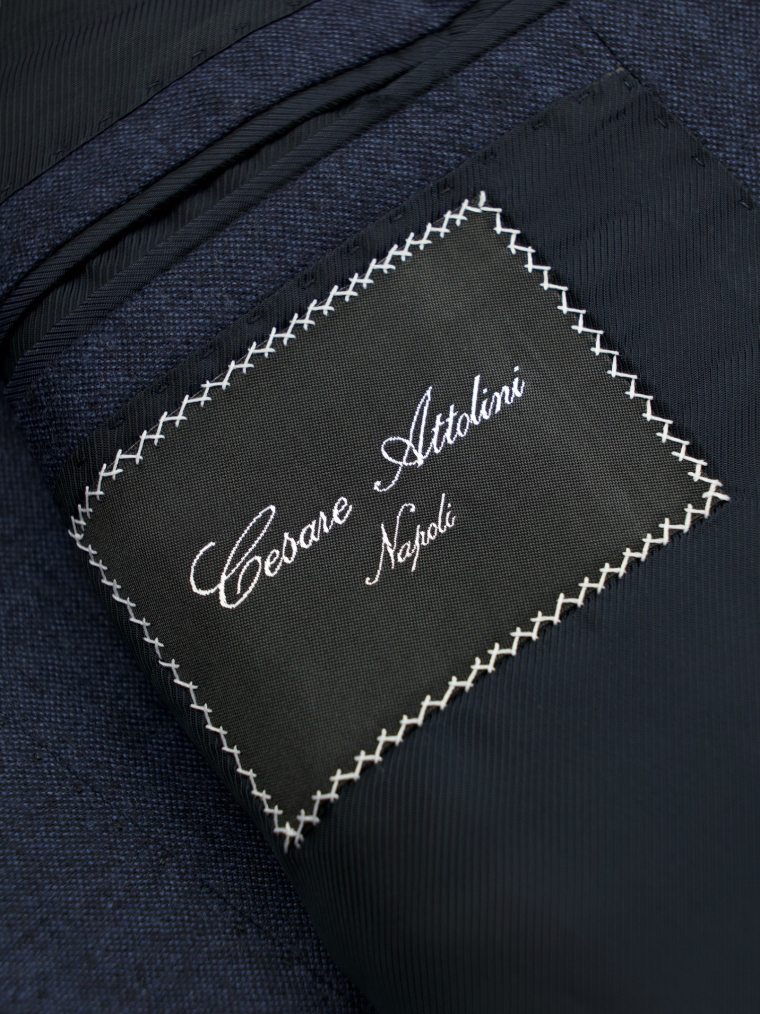 Cesare Attolini Steel Blue Plushy-Wool Pinpoint Jacket