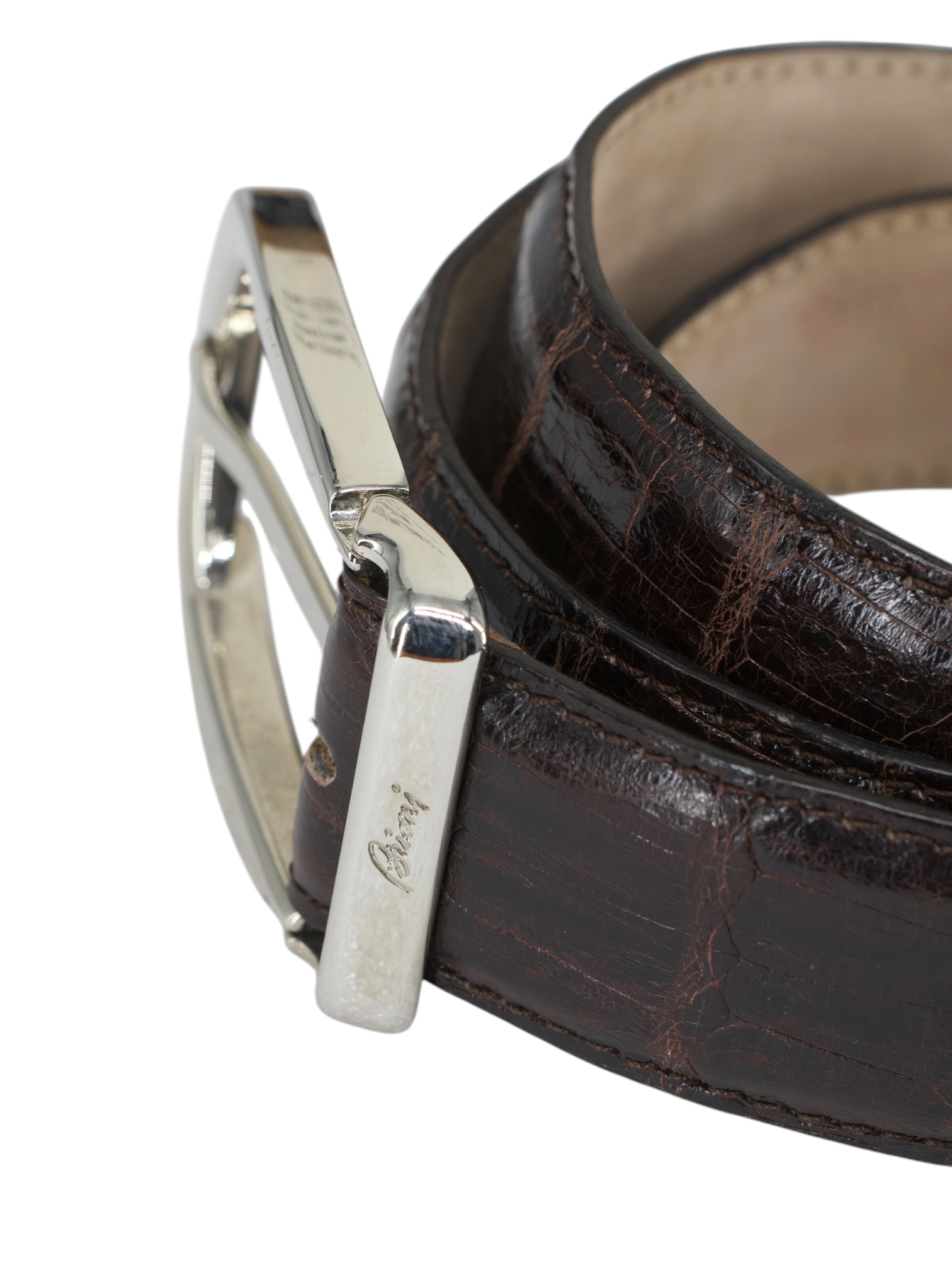 Brioni Dark Brown Mississippi-Alligator Captoe-Oxford + Belt