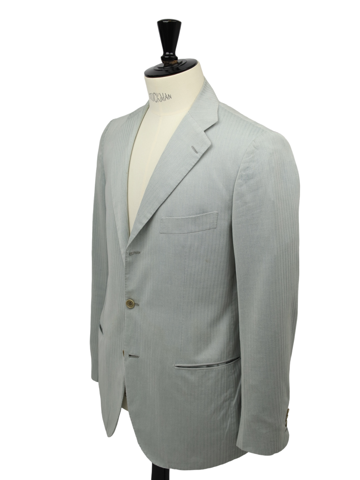 Kiton Sage Green Cotton Blend Solaro Suit