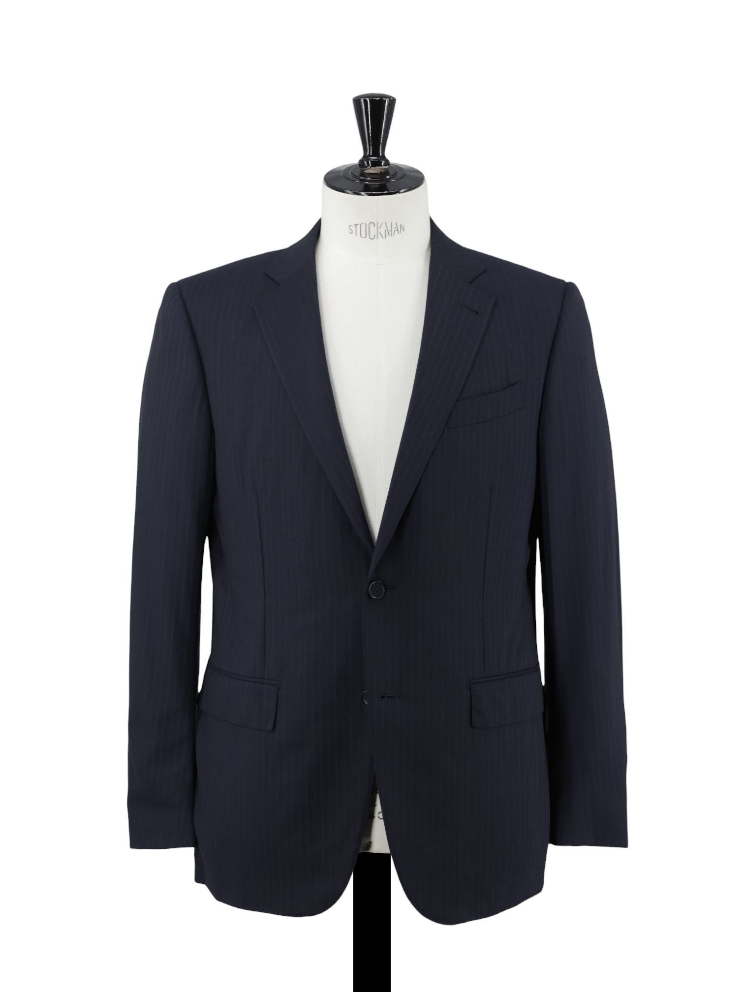 Ermenegildo Zegna Navy Fine-Wool Pinstripe Mila Suit