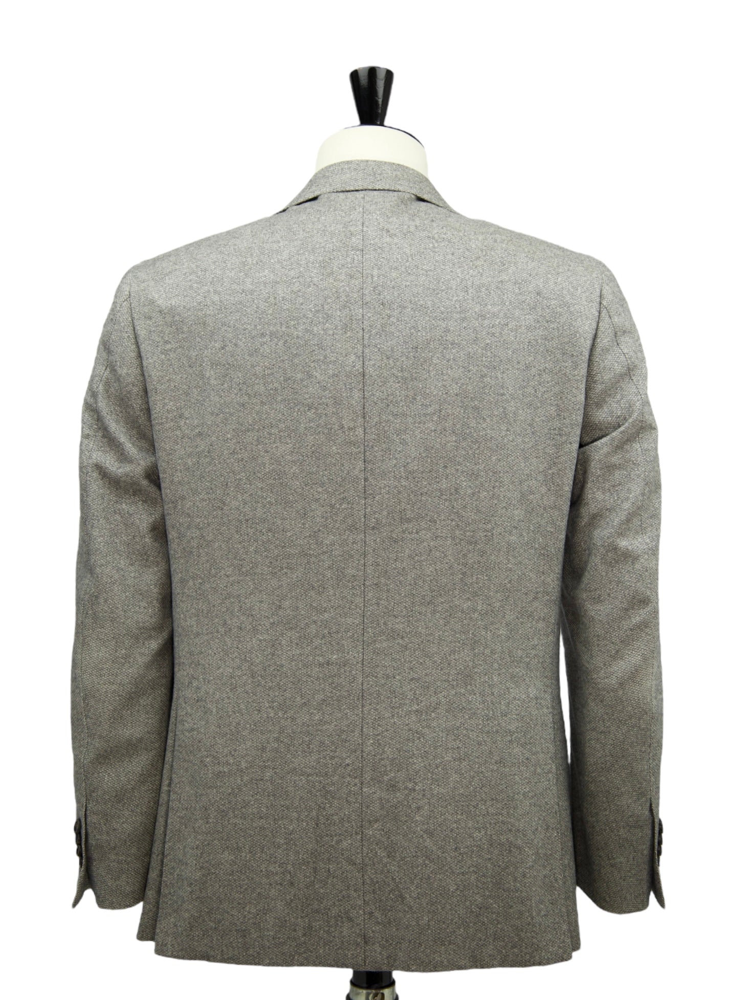 Canali Light Grey Wool, Angora & Cashgora Micro-Pattern Jacket
