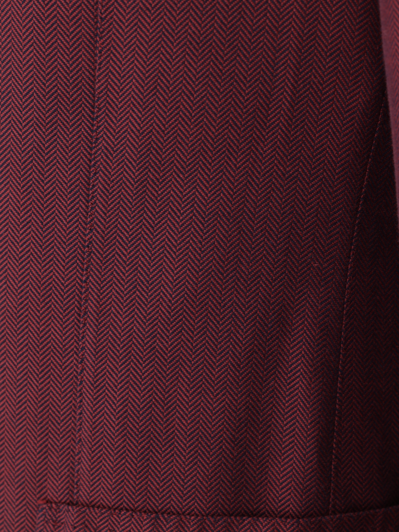 Orazio Luciano Red & Navy Super-Cotton Chevron-Herringbone Jacket