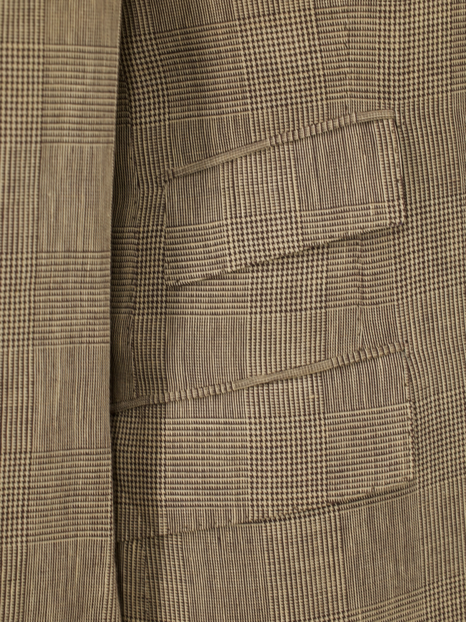 Cesare Attolini Light Brown Pure-Linen Prince of Wales Jacket