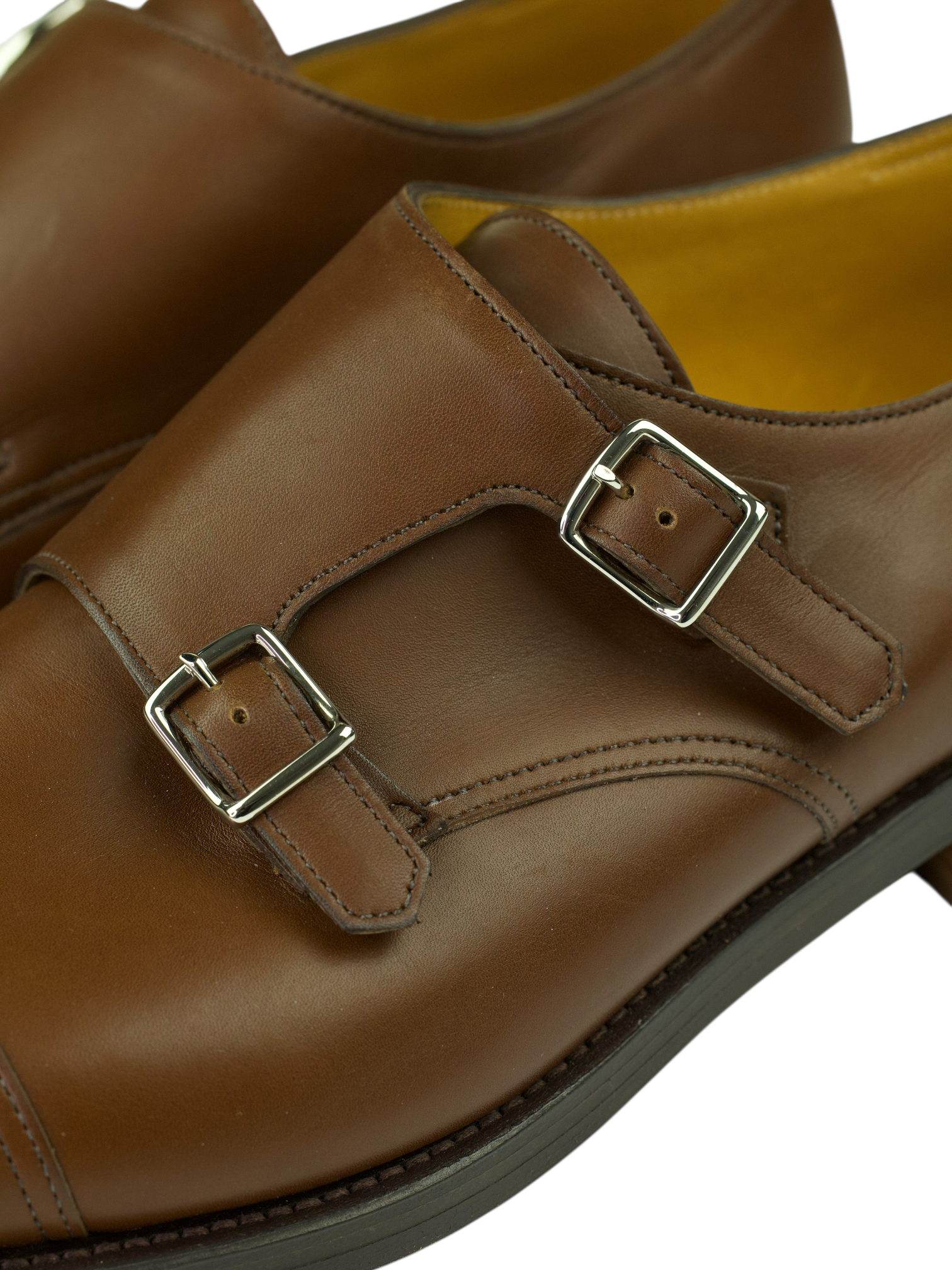 John Lobb Brown Calfleather William Double-Monk Straps
