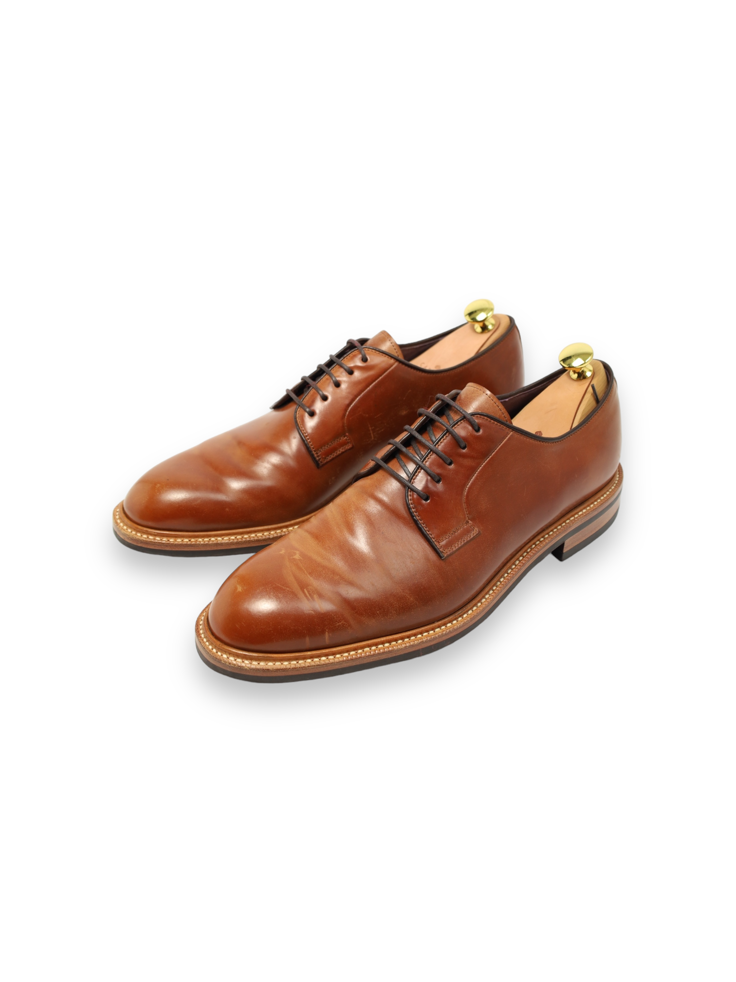 Carmina Brown Storm-Welt Cordovan Derby Lace-ups