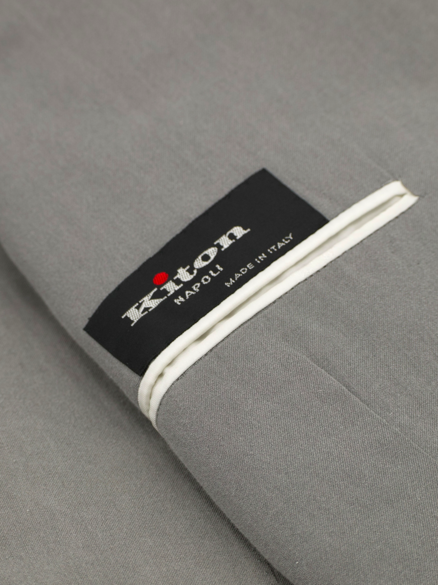 Kiton Grey Pure Cotton Lightweight Neapolitan Jacket