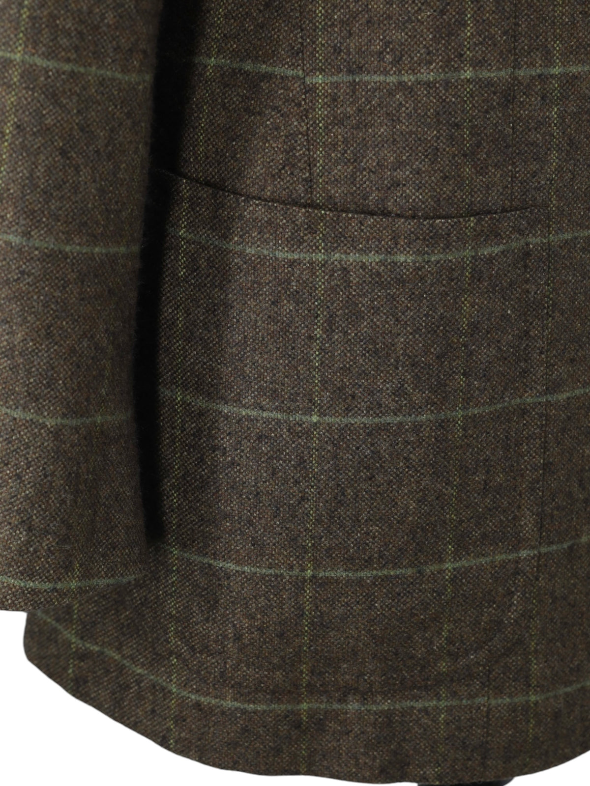 Kiton Taupe & Green Pure Cashmere Windowpane Jacket