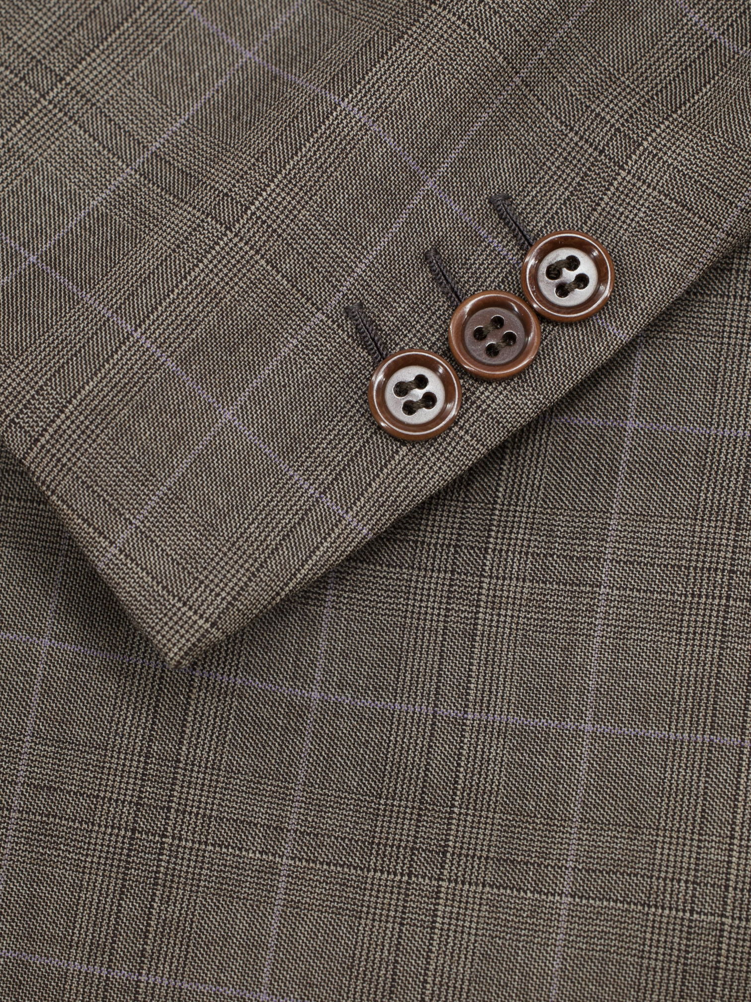 Brioni Taupe & Lavender Super 160's Prince of Wales Secolo Jacket