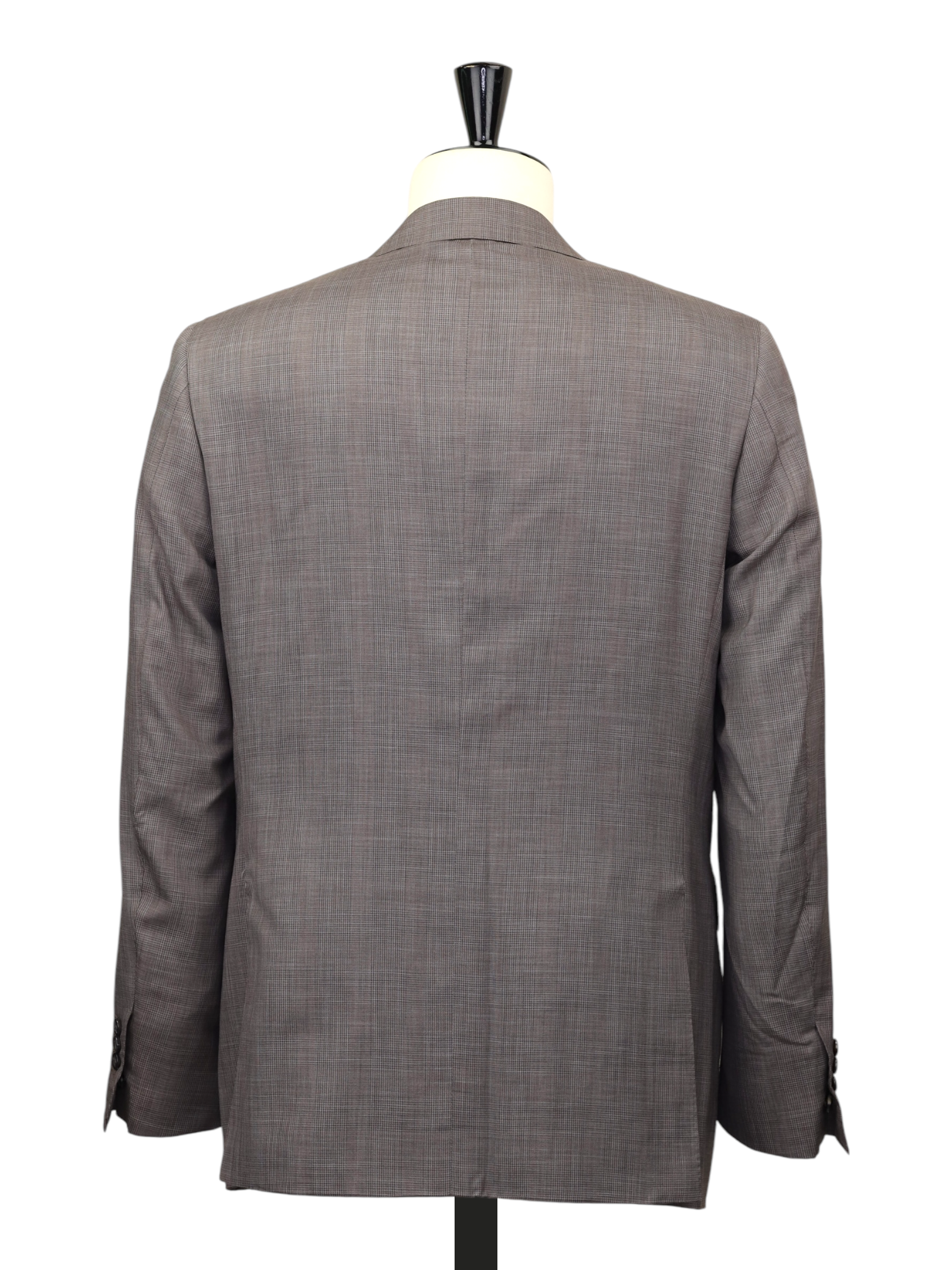 Canali Taupe Super 150's Wool & Silk Glenplaid Summer Suit + Extra Trousers
