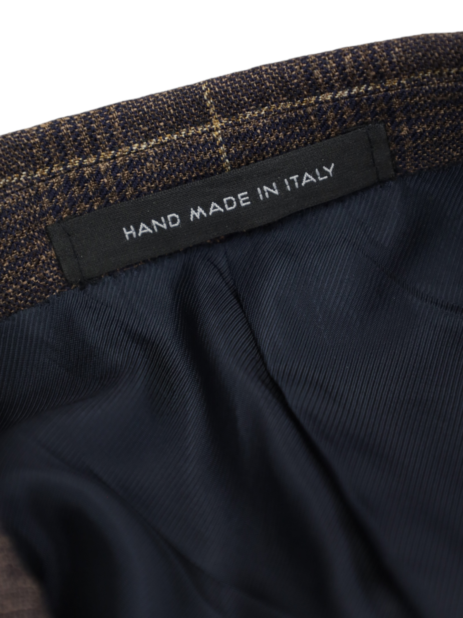 Caruso Brown Linen, Cashmere & Silk Prince of Wales Jacket