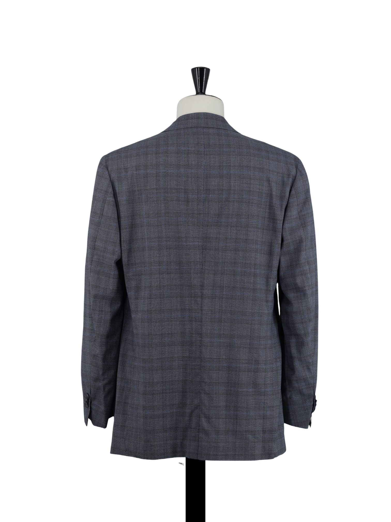 Cesare Attolini Steel Grey Double Breasted Super 150's Wool Glenplaid Jacket