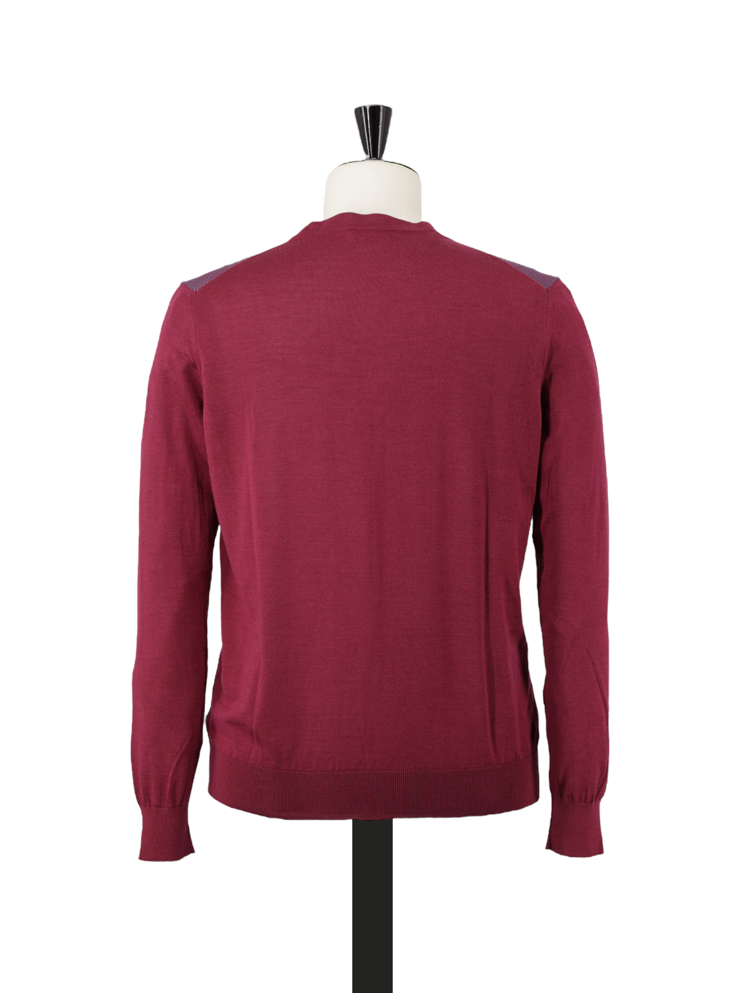 Cesare Attolini Cherry Red & Purple Wool & Silk Cardigan Sweater