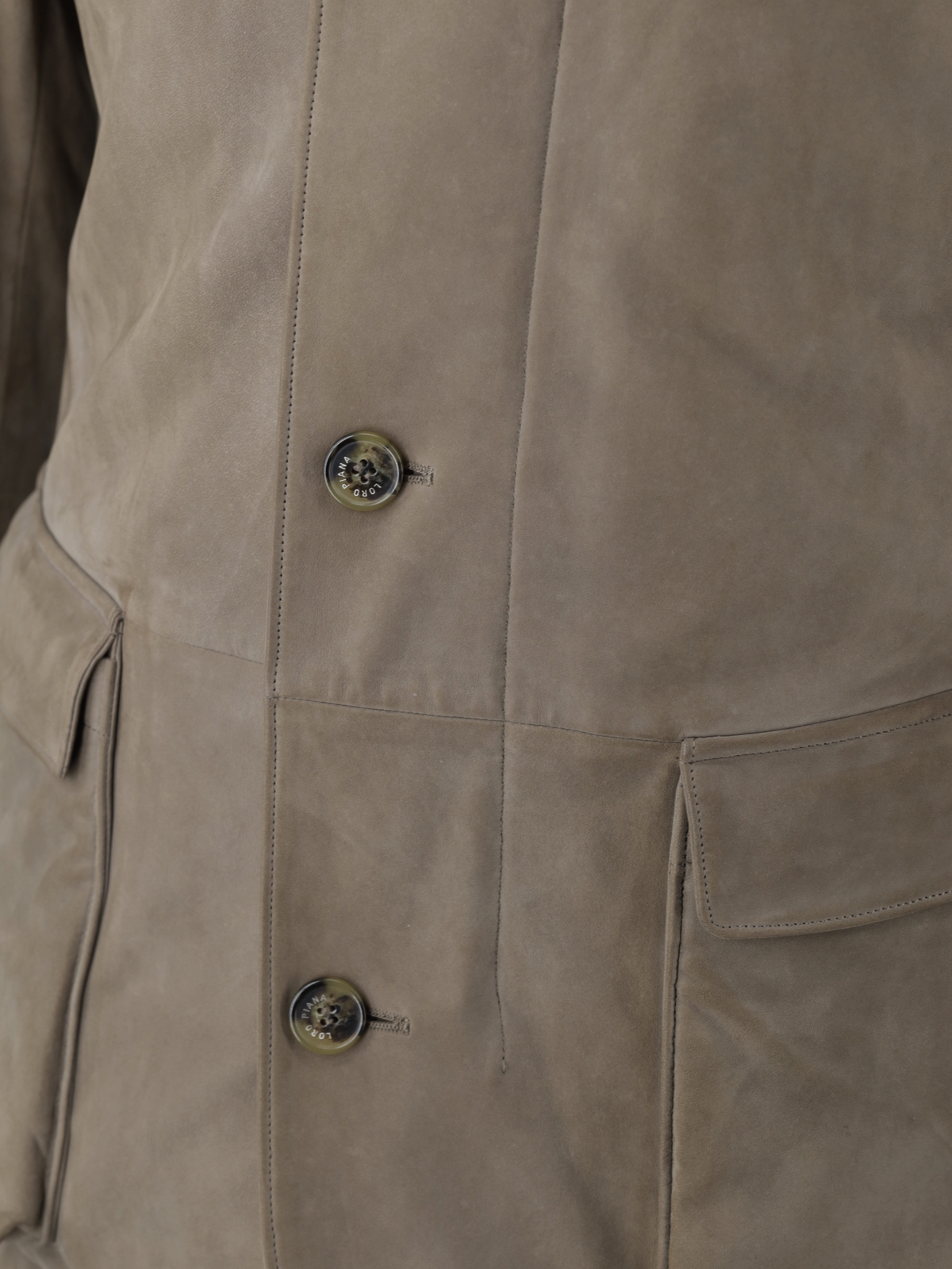 Loro Piana Taupe Lambskin Nappa-Leather Traveller Jacket
