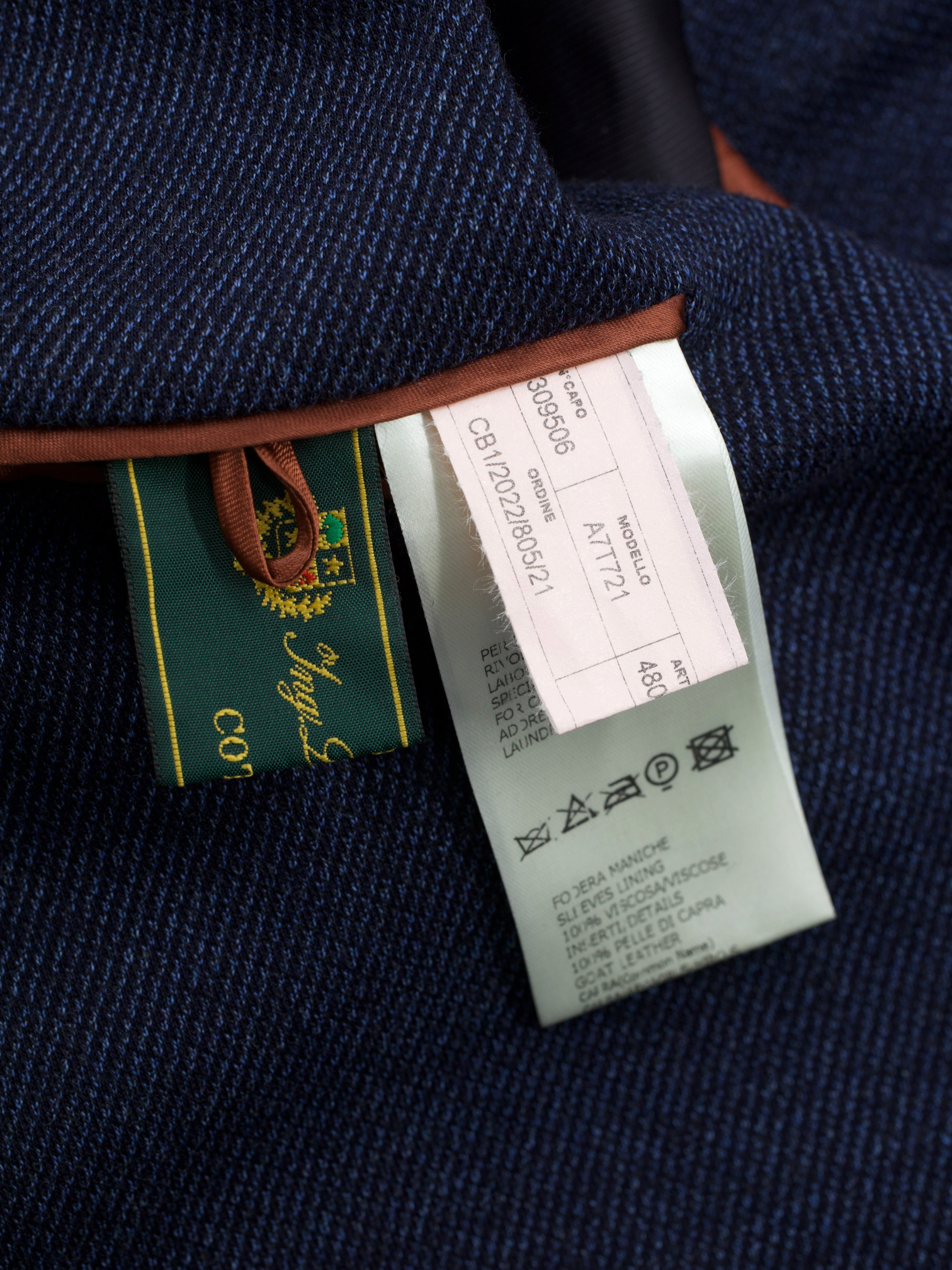 Mandelli Blue Wool & Cotton "Cotton-Way" Knitted Jacket