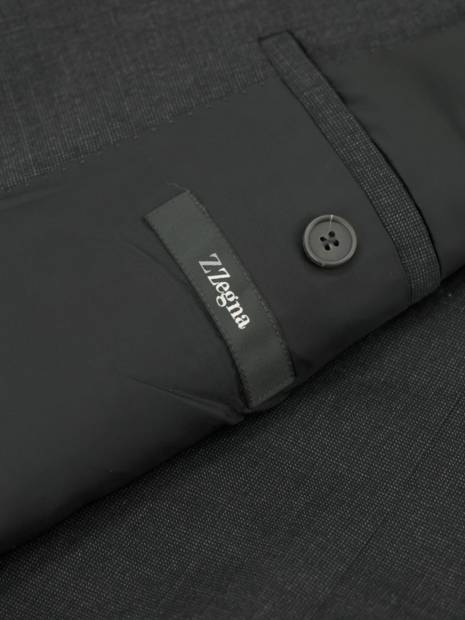 Z-Zegna Anthracite Pure Wool Pinpoint Suit