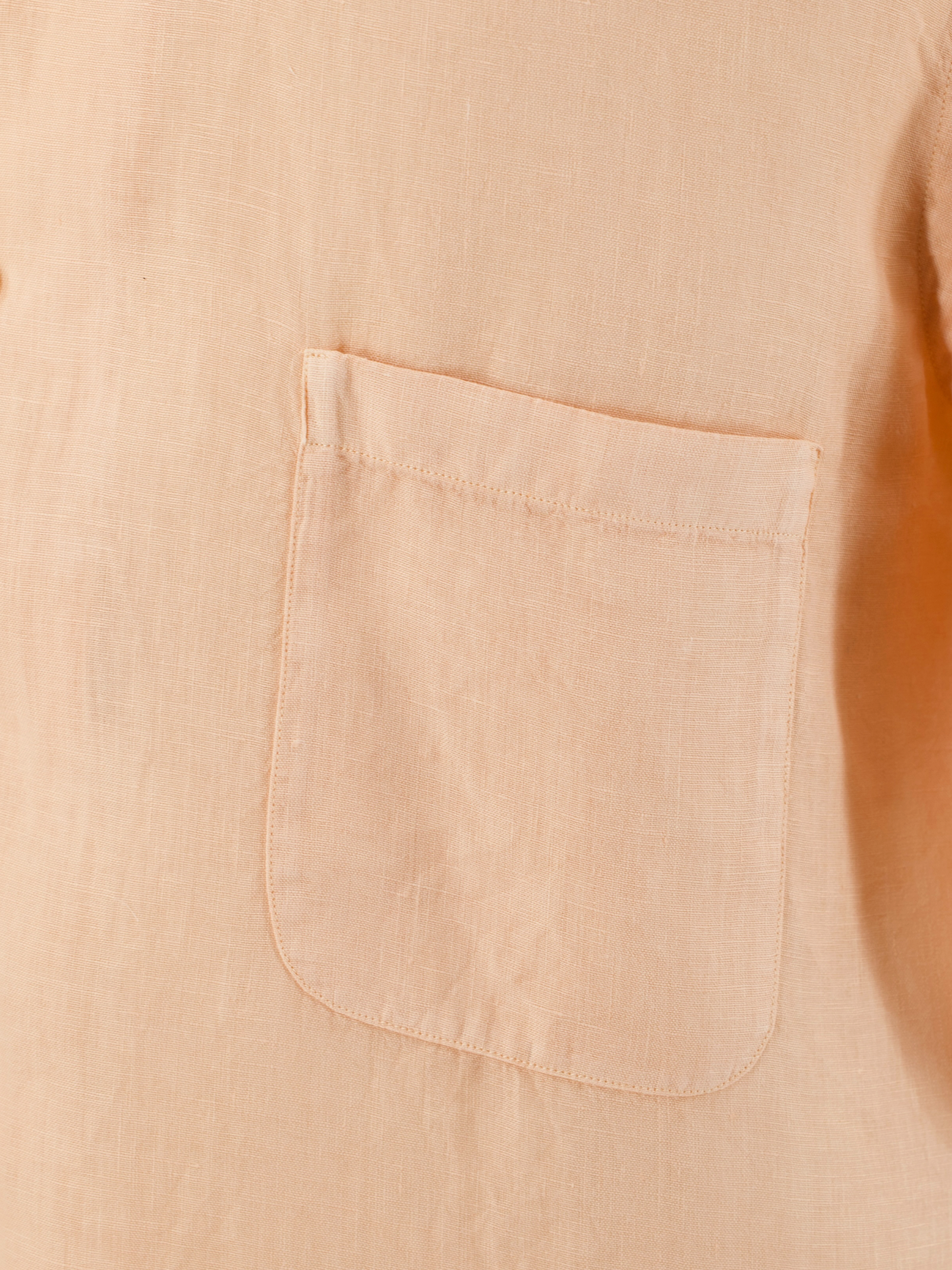 Loro Piana Pastel Orange André Garment-Dyed Linen Summer Shirt