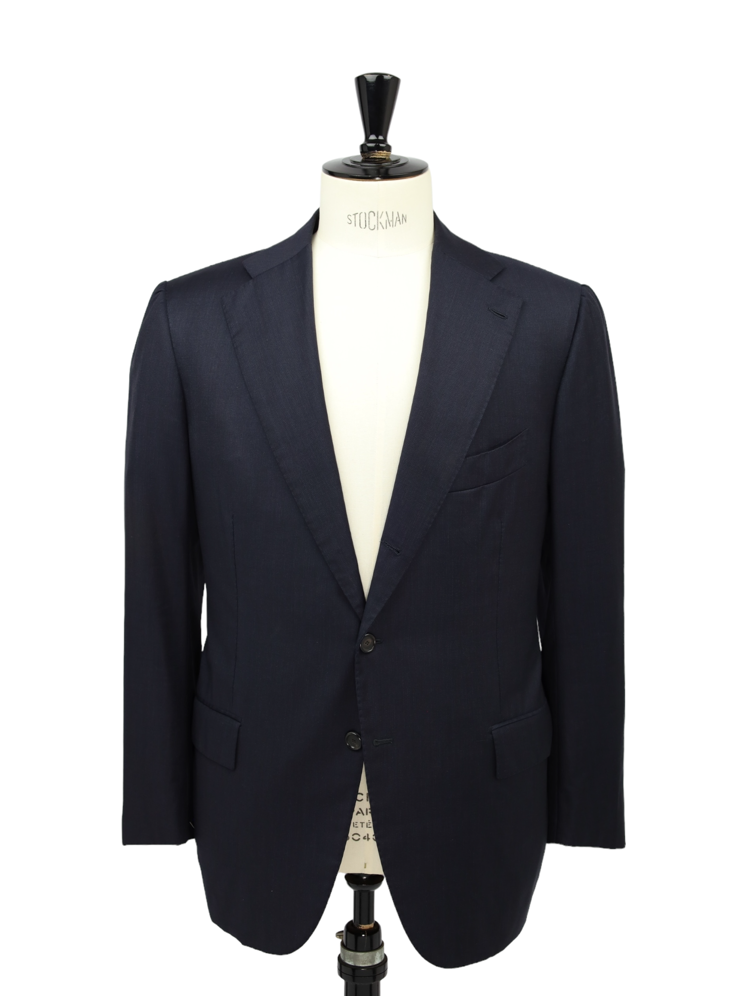 Cesare Attolini Navy Super 170's Pinpoint Jacket