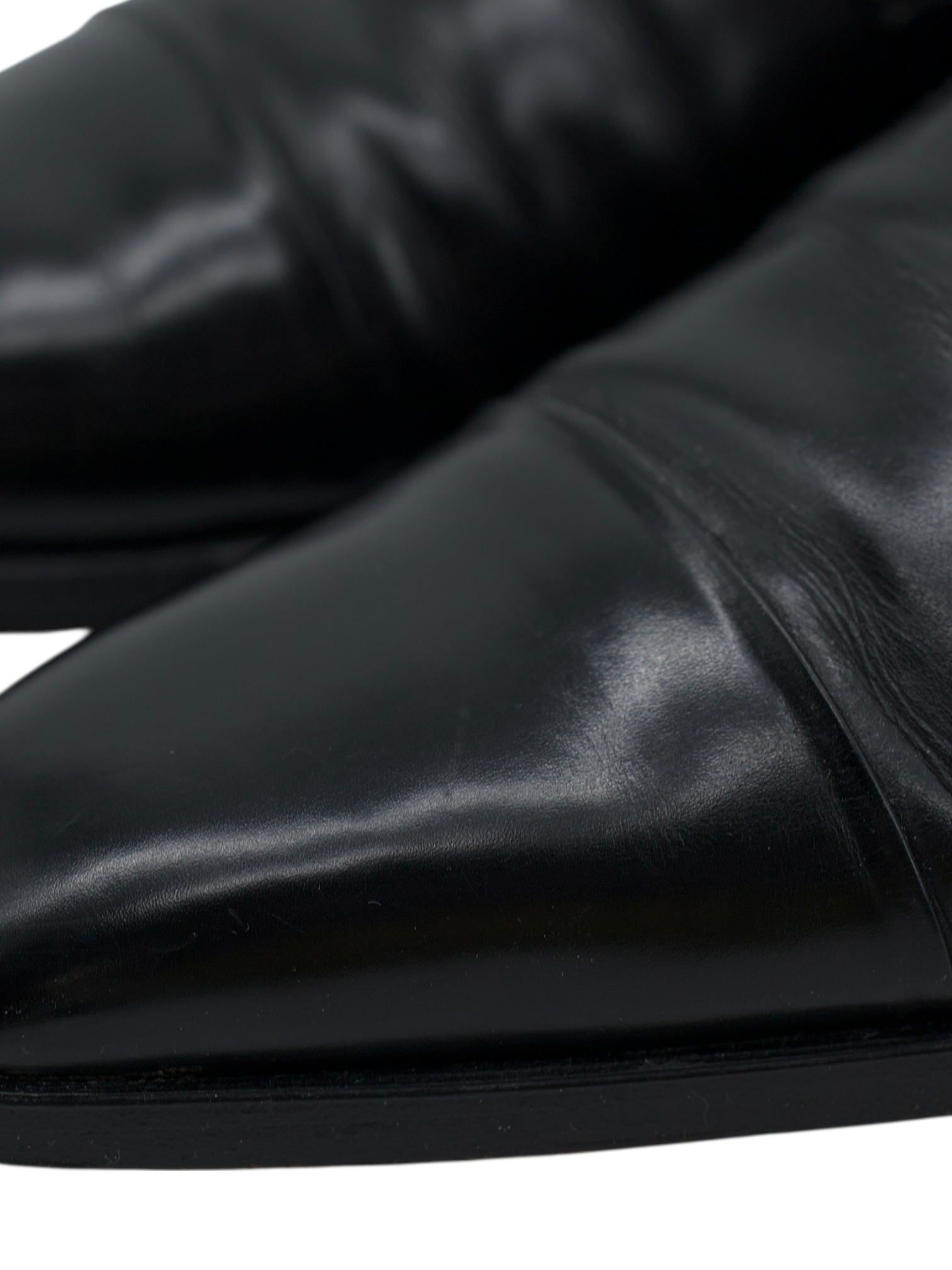 Santoni Black Calfleather Goodyear Welted Double Monk-Straps