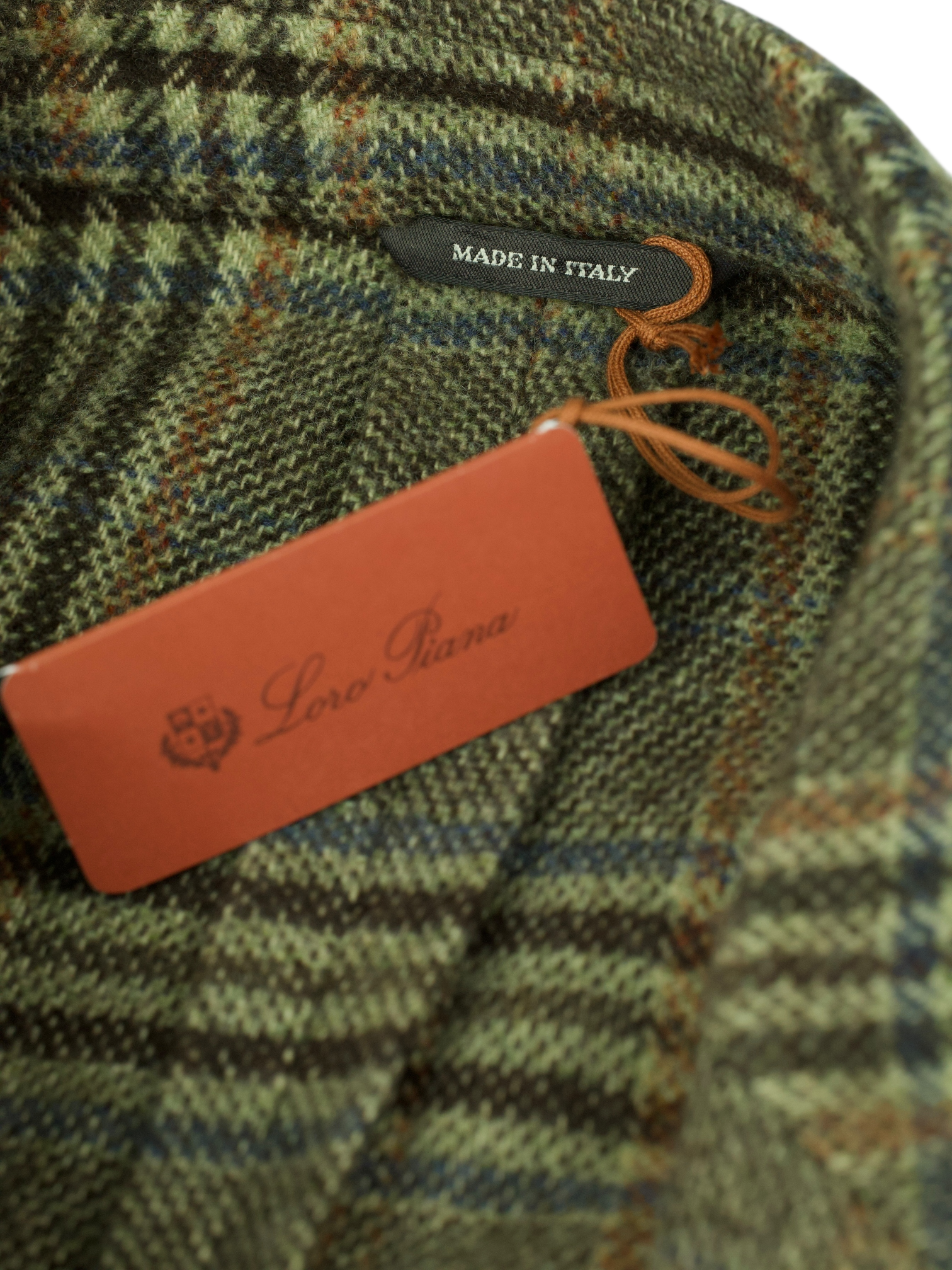 Loro Piana Brown Cashmere Rain Systen Tartan-Check Jacket