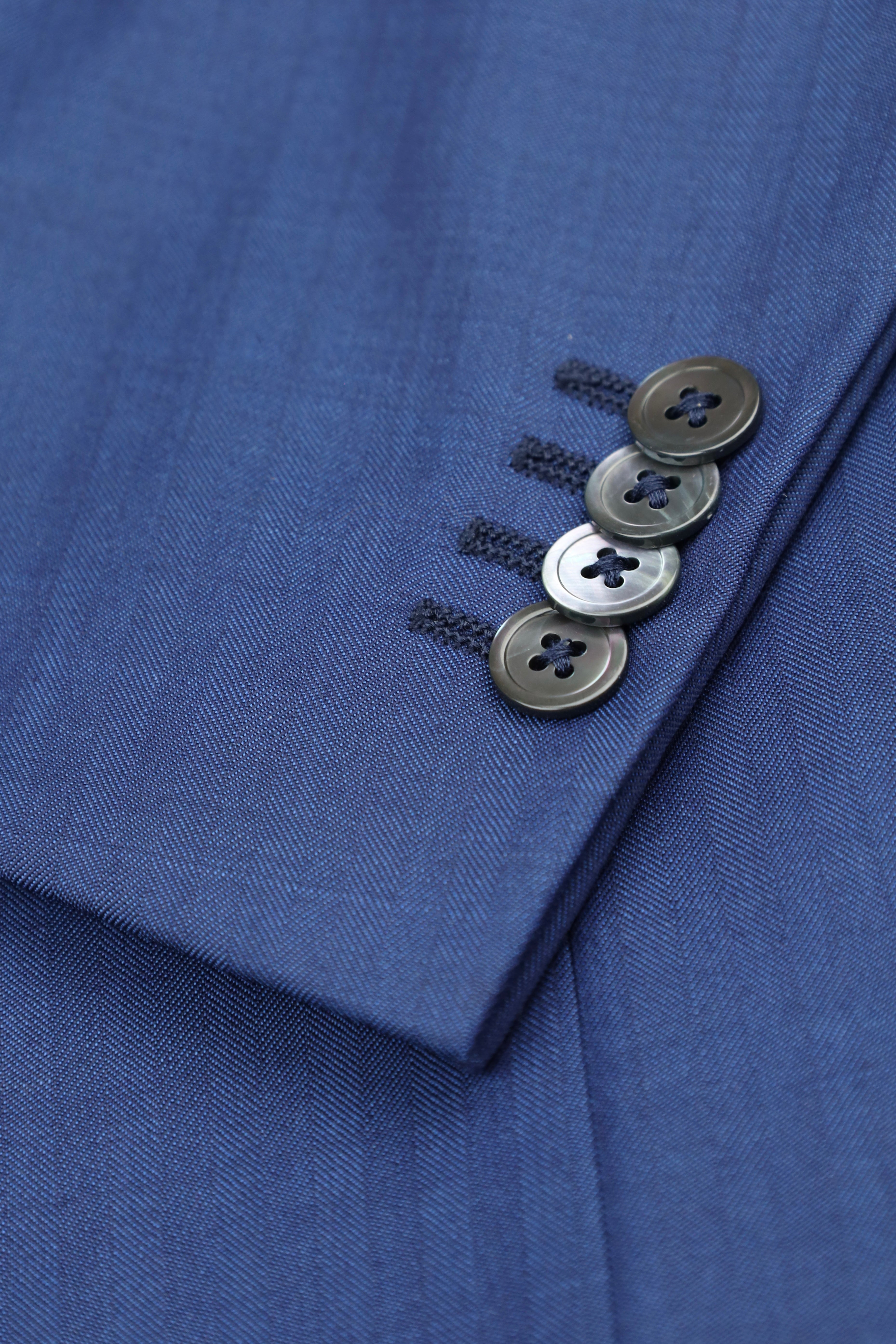 Isaia Petrol Solaro Herringbone Suit