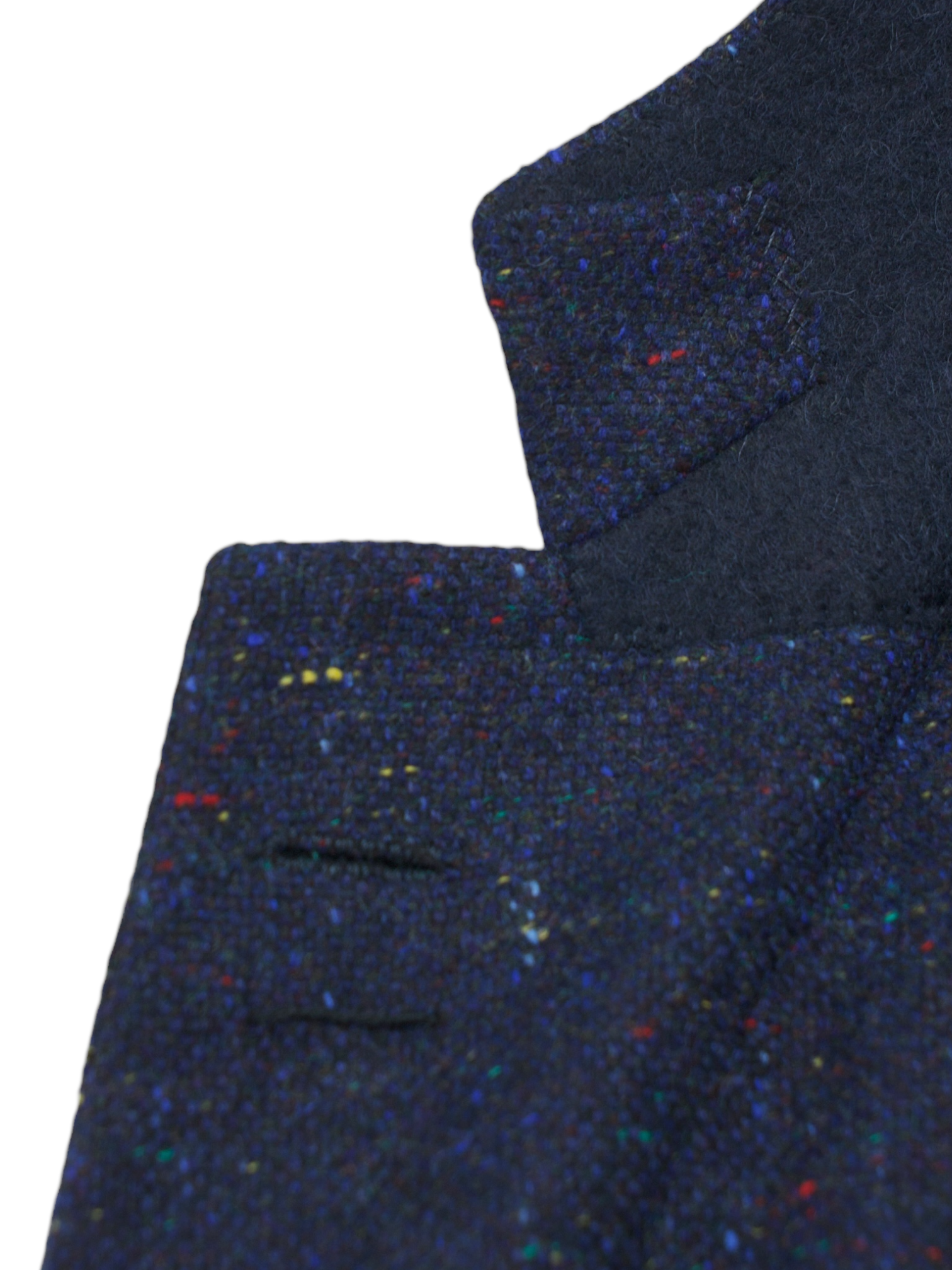 Cesare Attolini Dark Blue Cashmere & Silk Multicolor Donegal Jacket