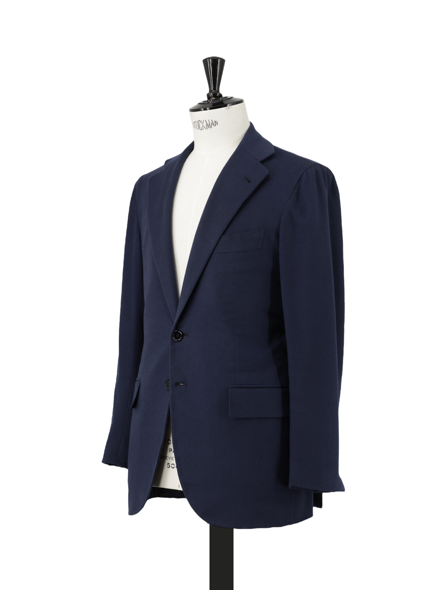 Orazio Luciano Navy Pure Plushy-Cashmere Plain Jacket