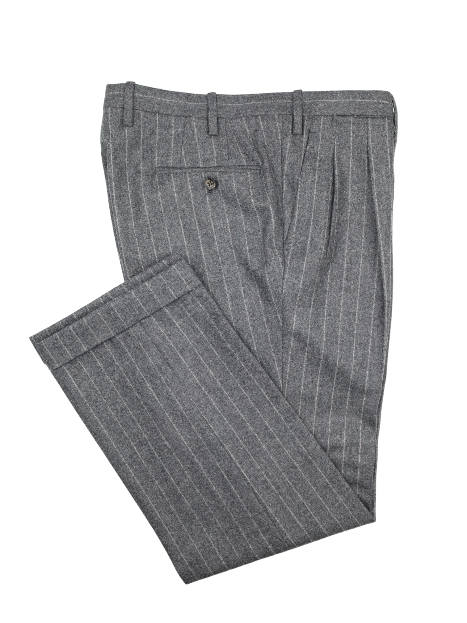 Kiton 3-Piece Grey Flannel Pinstripe Suit