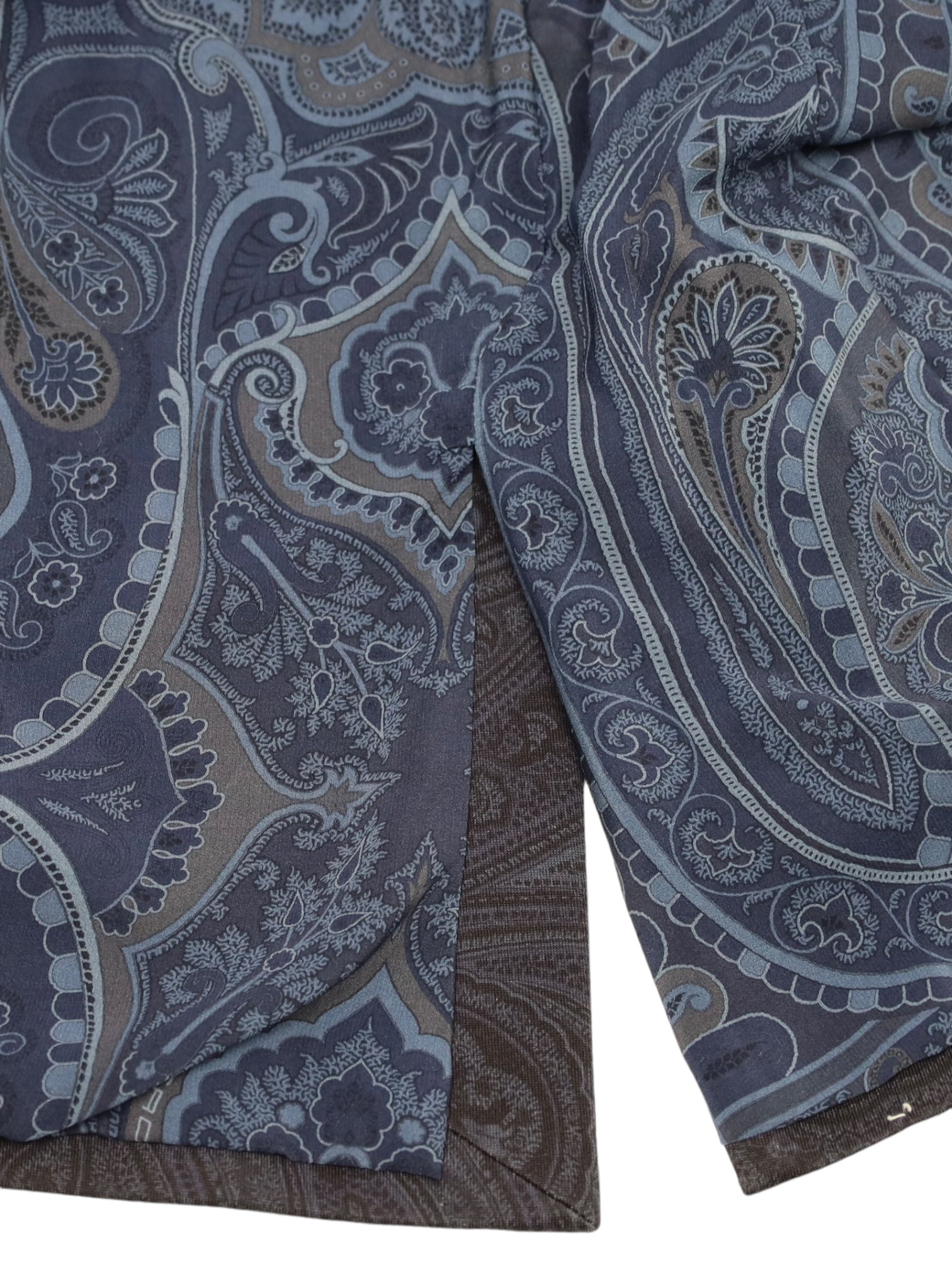 Etro Blue Cotton Stretch Paisley Jacket