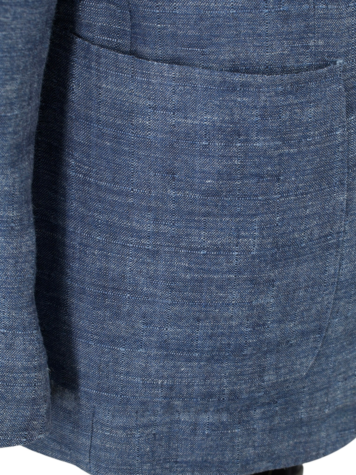 Isaia Light Blue Wool, Silk & Linen Pinpoint Summer Jacket
