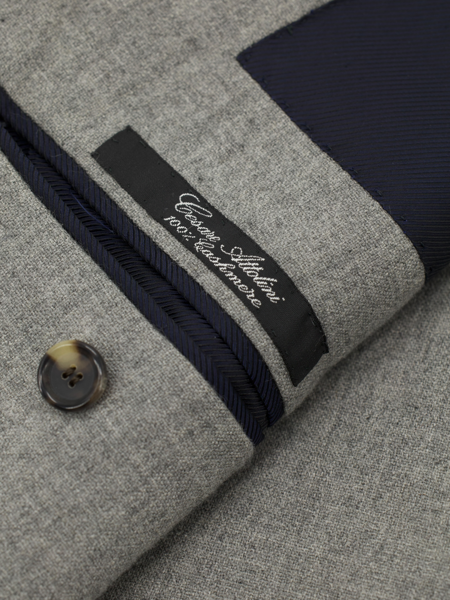 Cesare Attolini Light Grey Pure Cashmere Plain-Weave Jacket