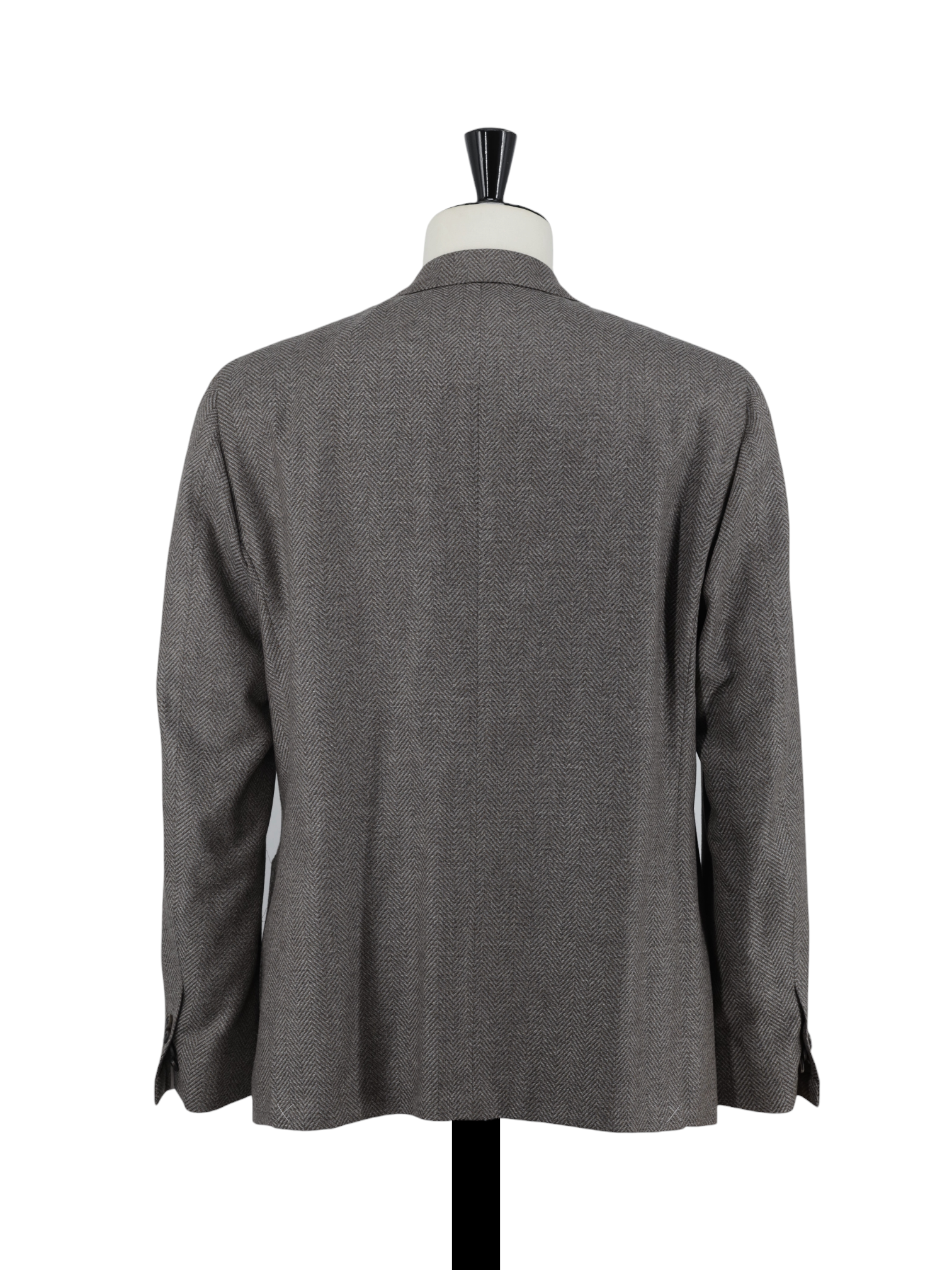 Corneliani Sartoria Brown & Ice-Blue Wool & Cashmere Herringbone Jacket