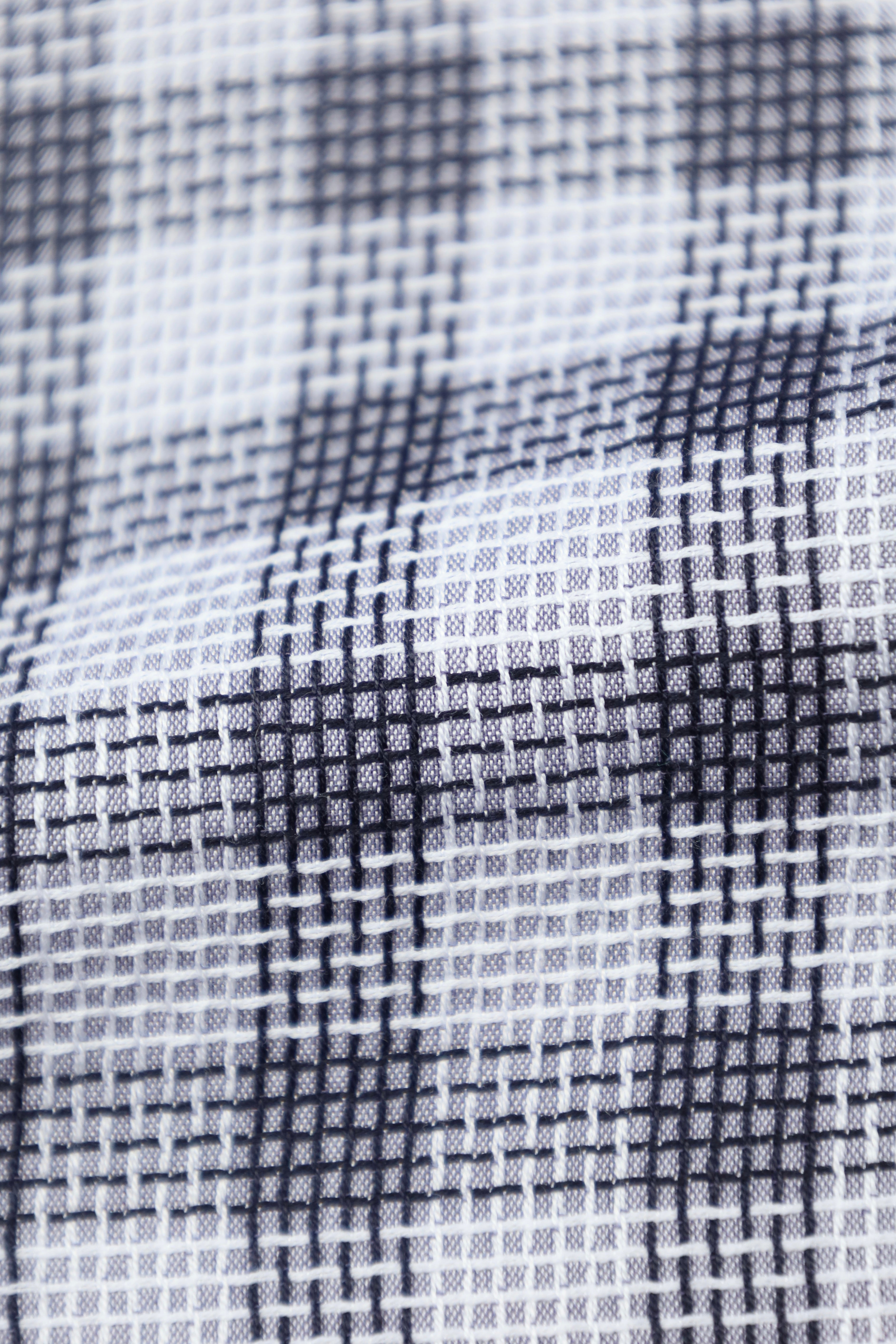 Tom Ford Grey Plain-Weave Check Shirt